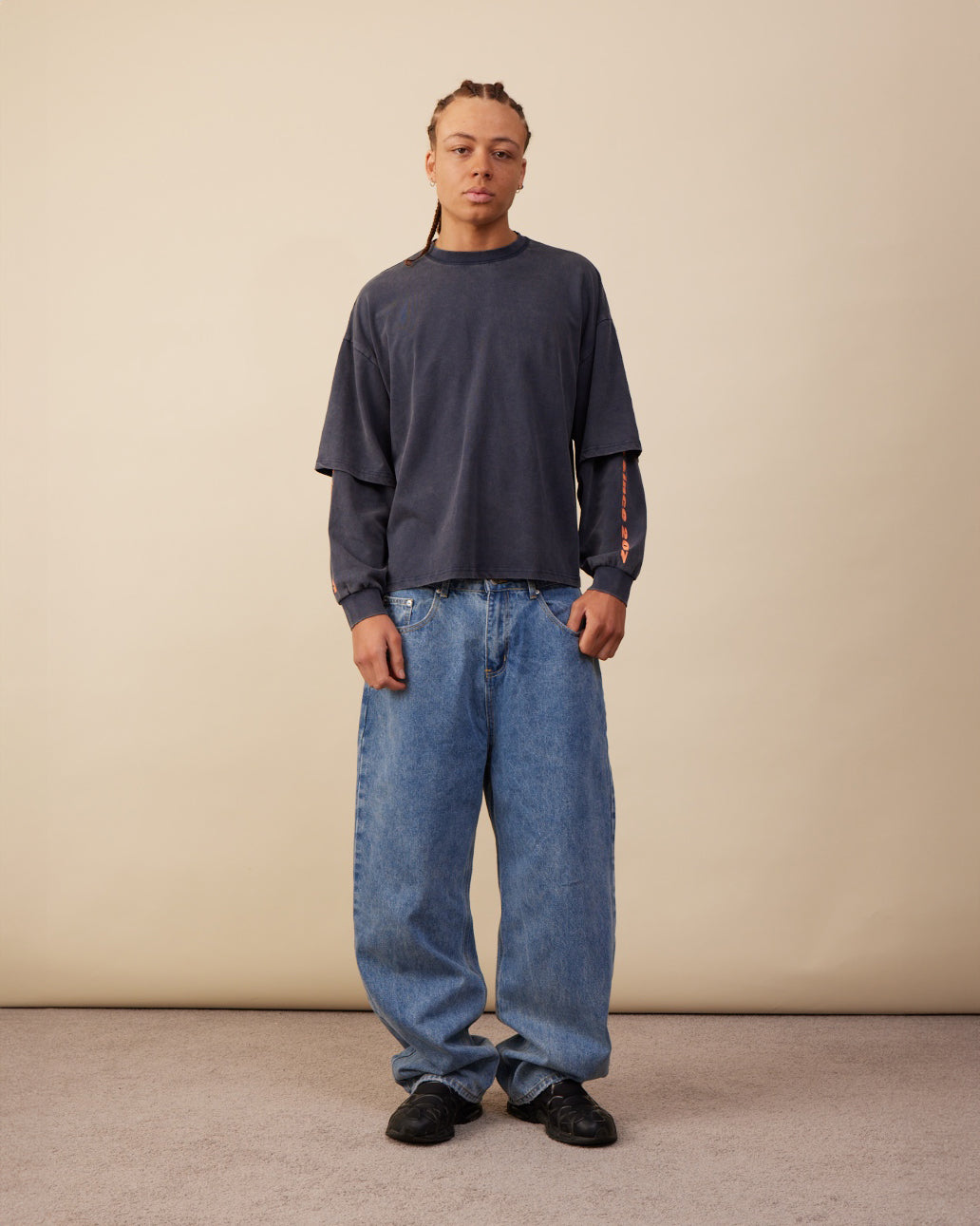 Layered Longsleeve | Navy