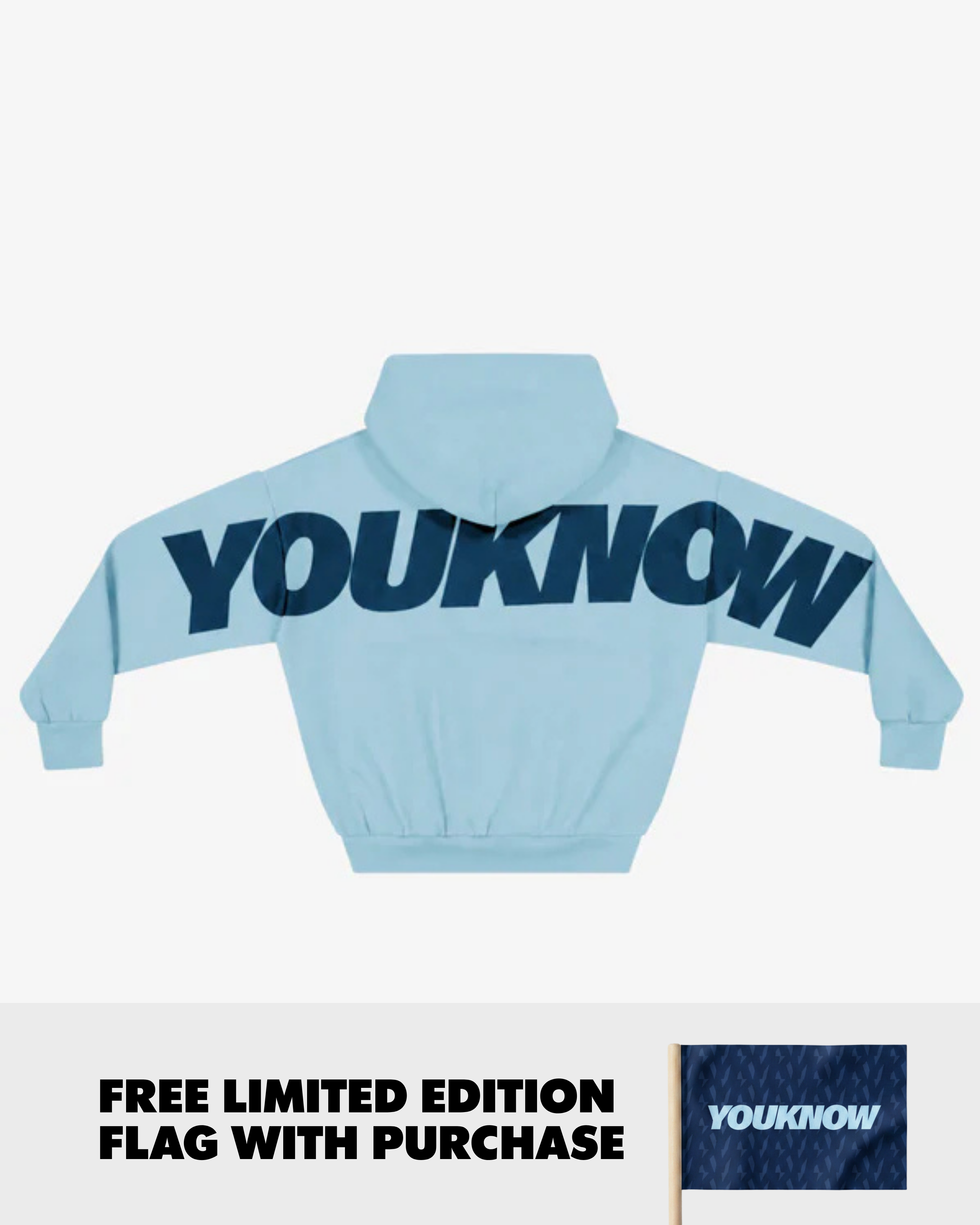 Big Back Hoodie | Light Blue