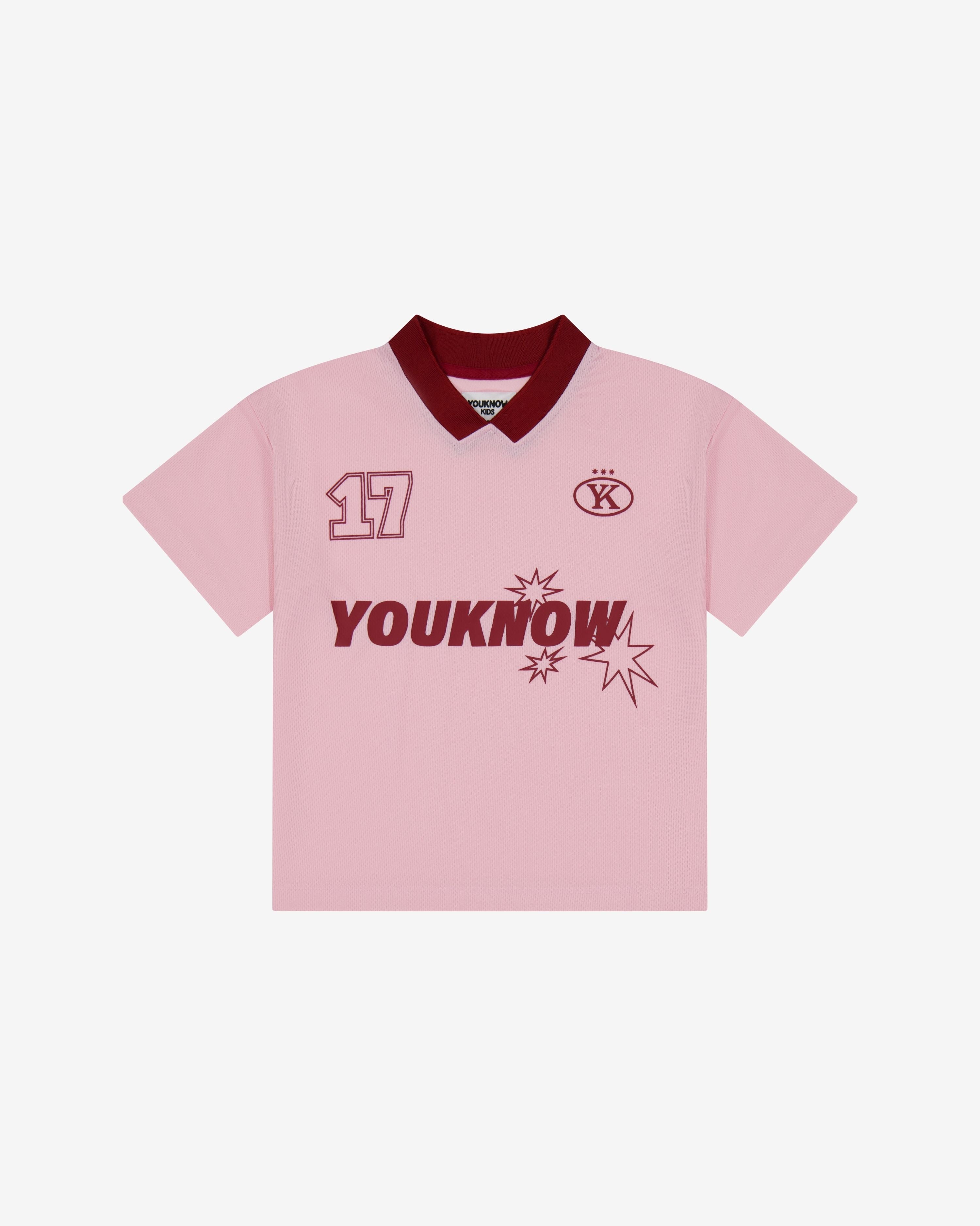 Kids Football Top | Pink