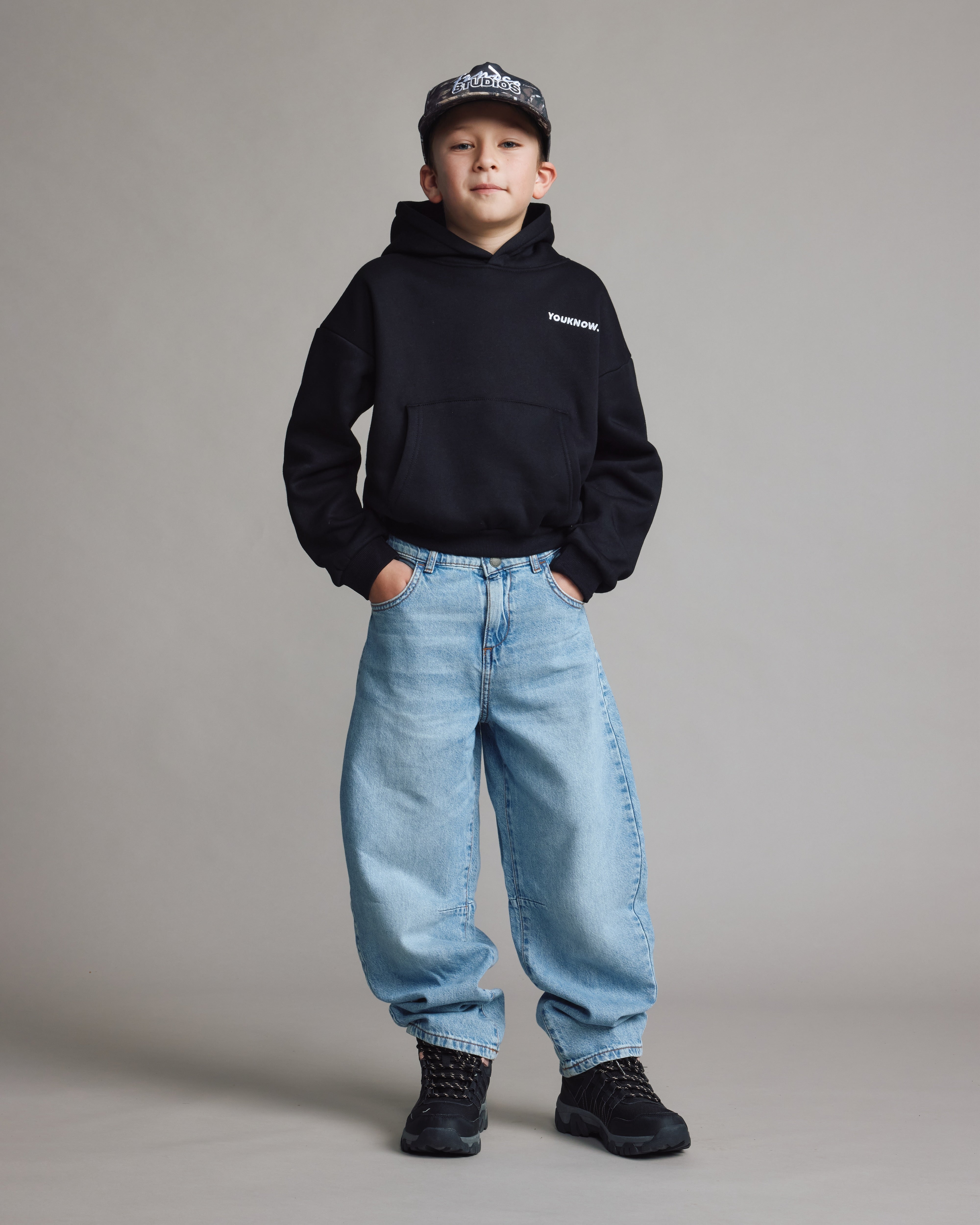 Kids Core Box Hoodie | Black