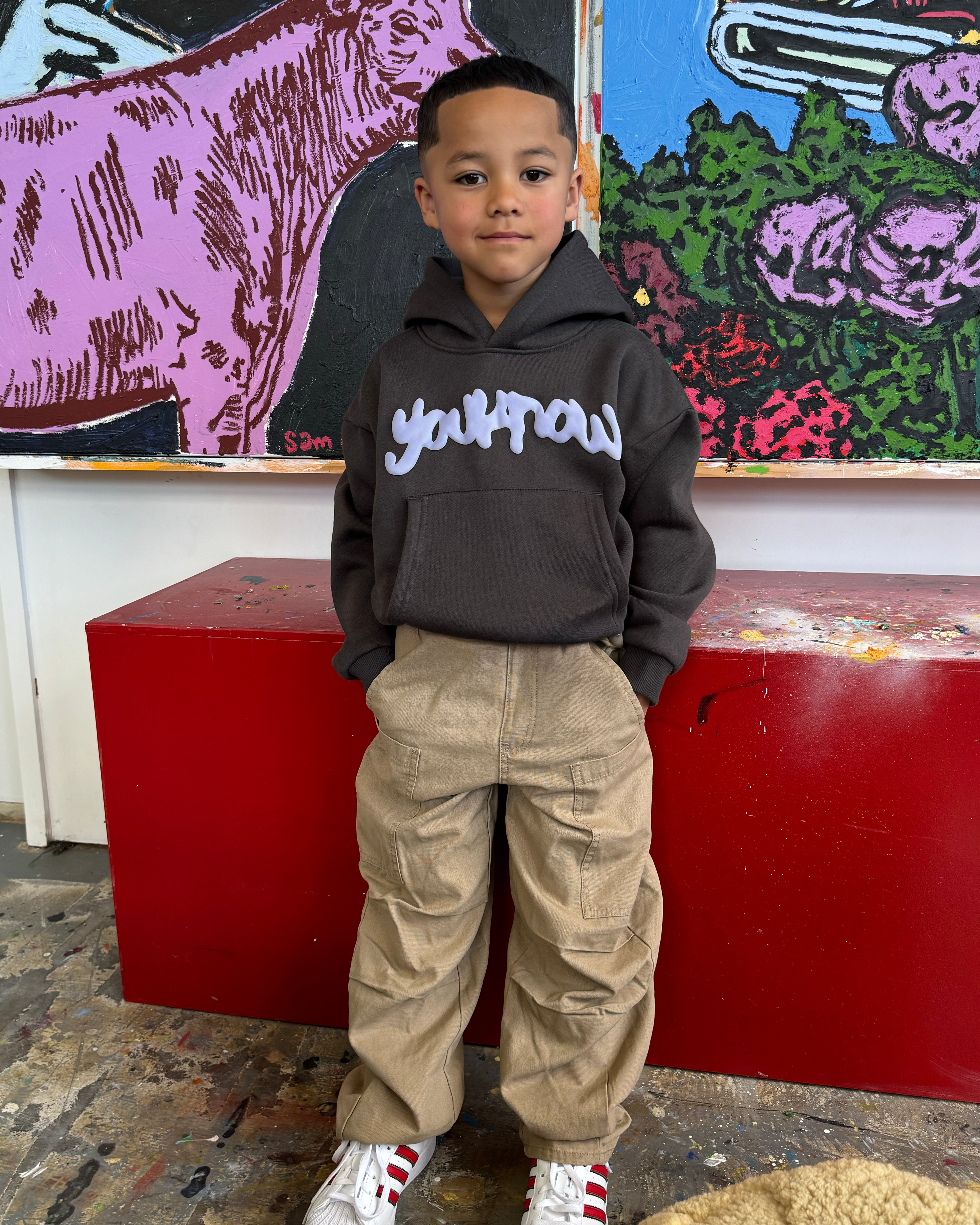 Kids Sunny Hoodie | Charcoal