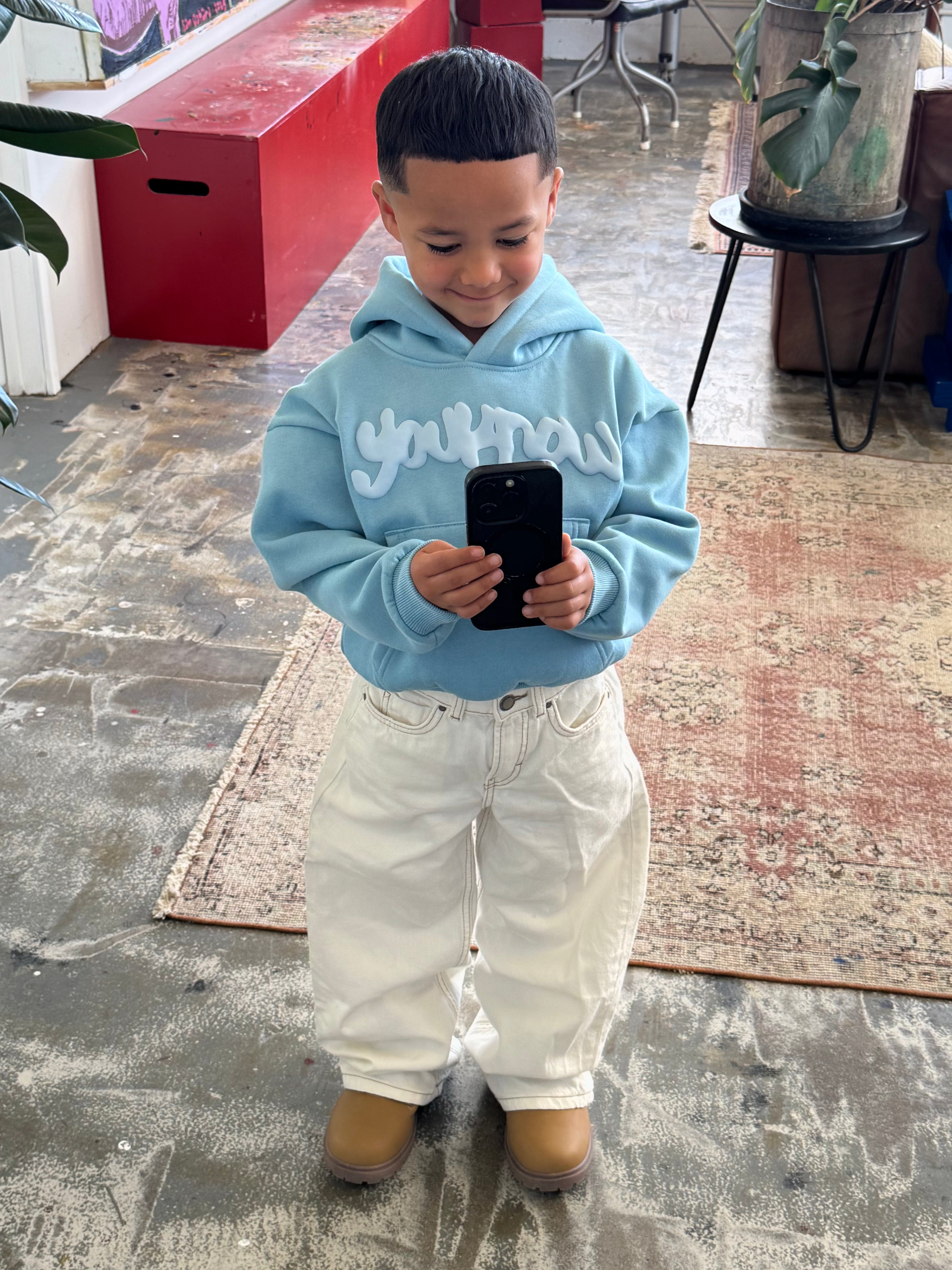 Kids Sunny Hoodie | Sky blue