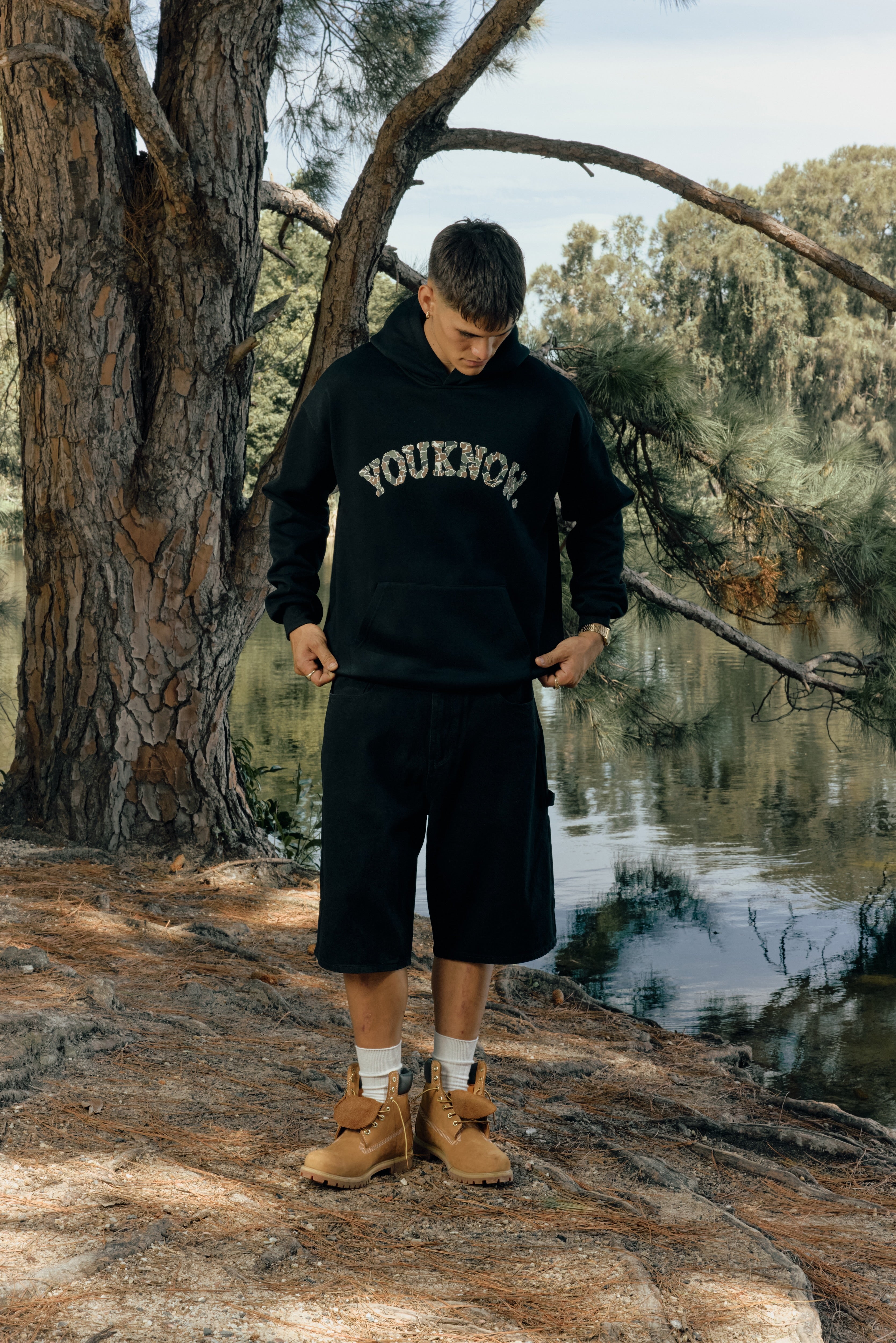 Camo Hoodie | Black