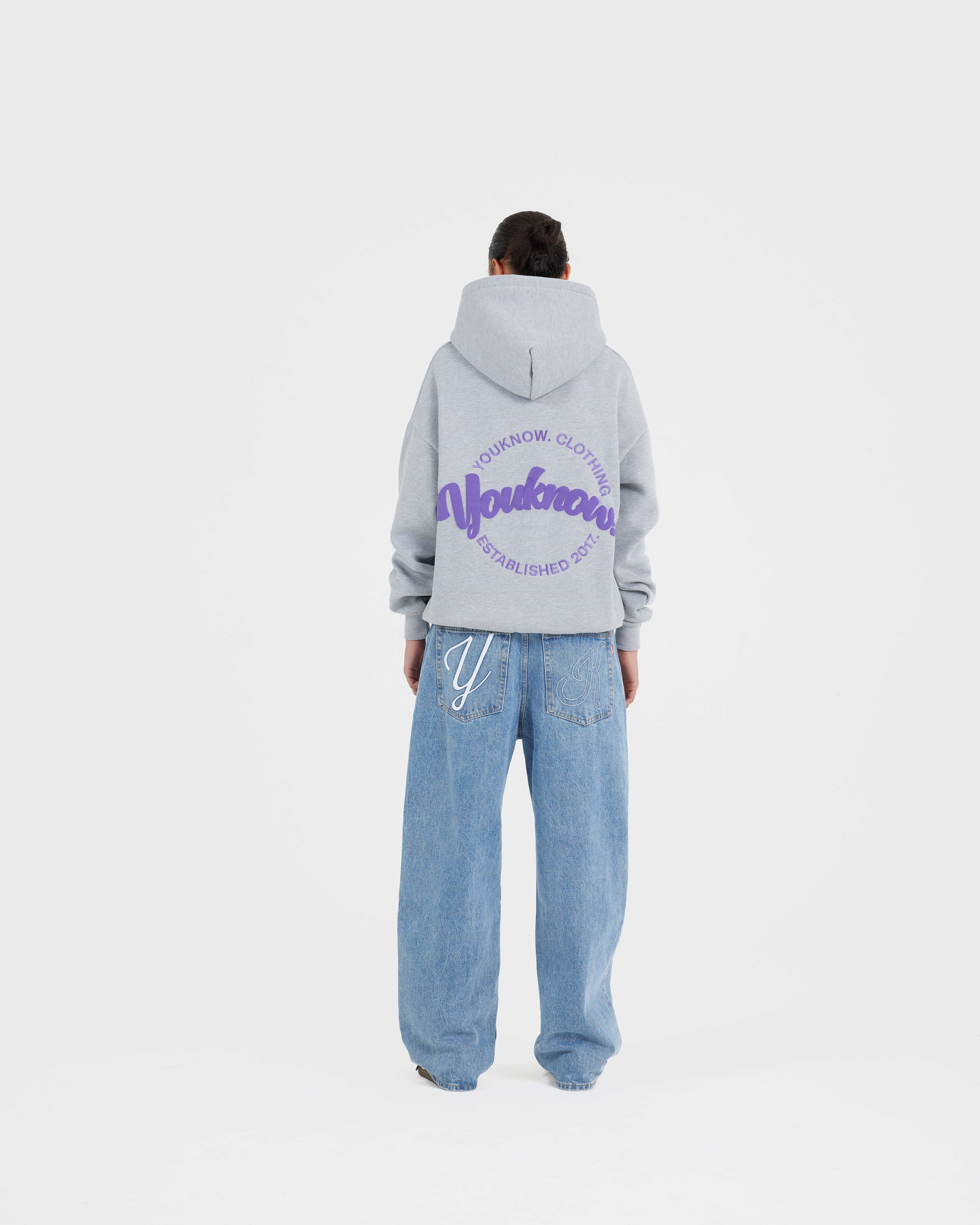 Circle Hoodie | Speckled Grey