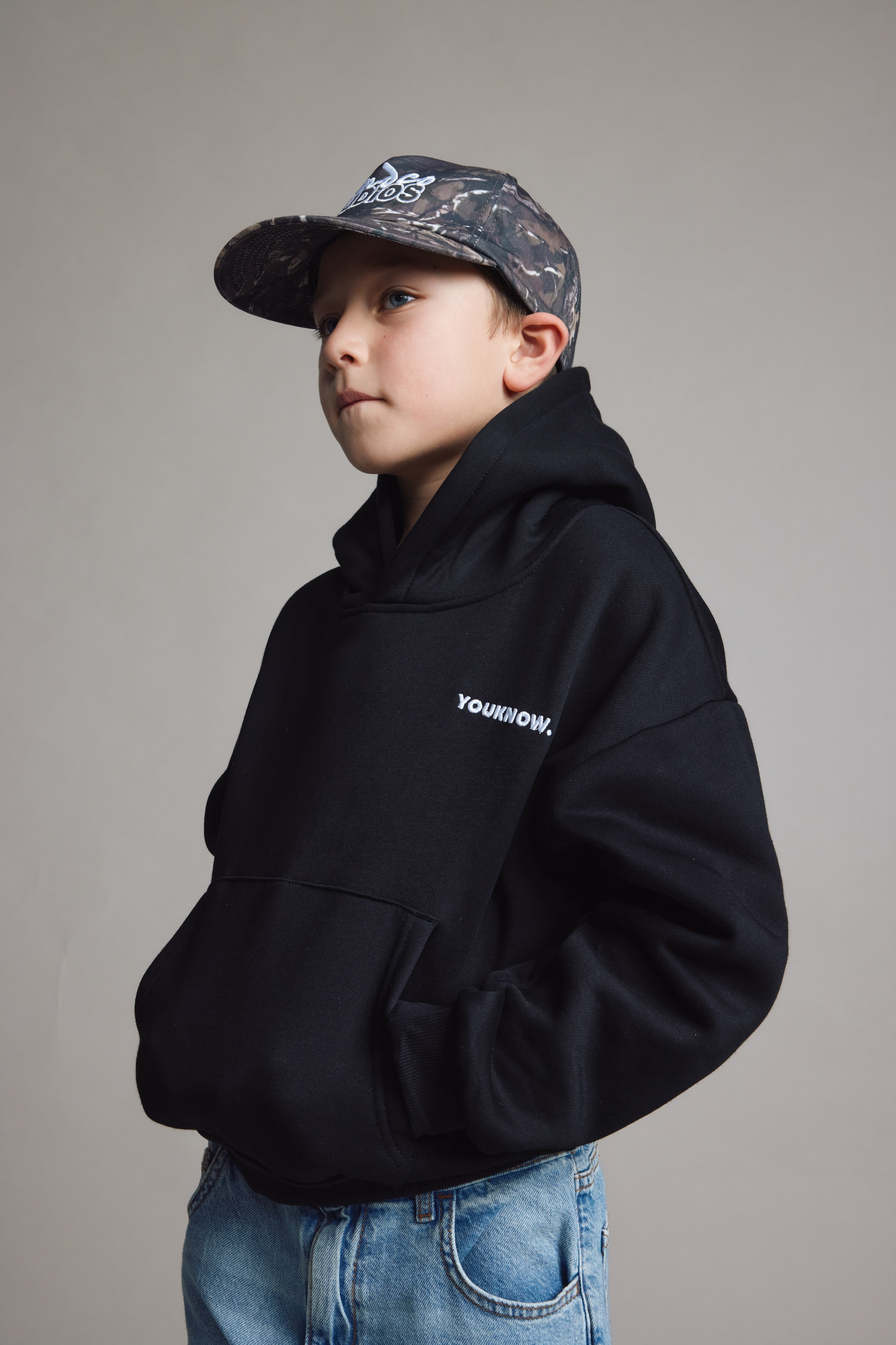 Kids Core Box Hoodie | Black