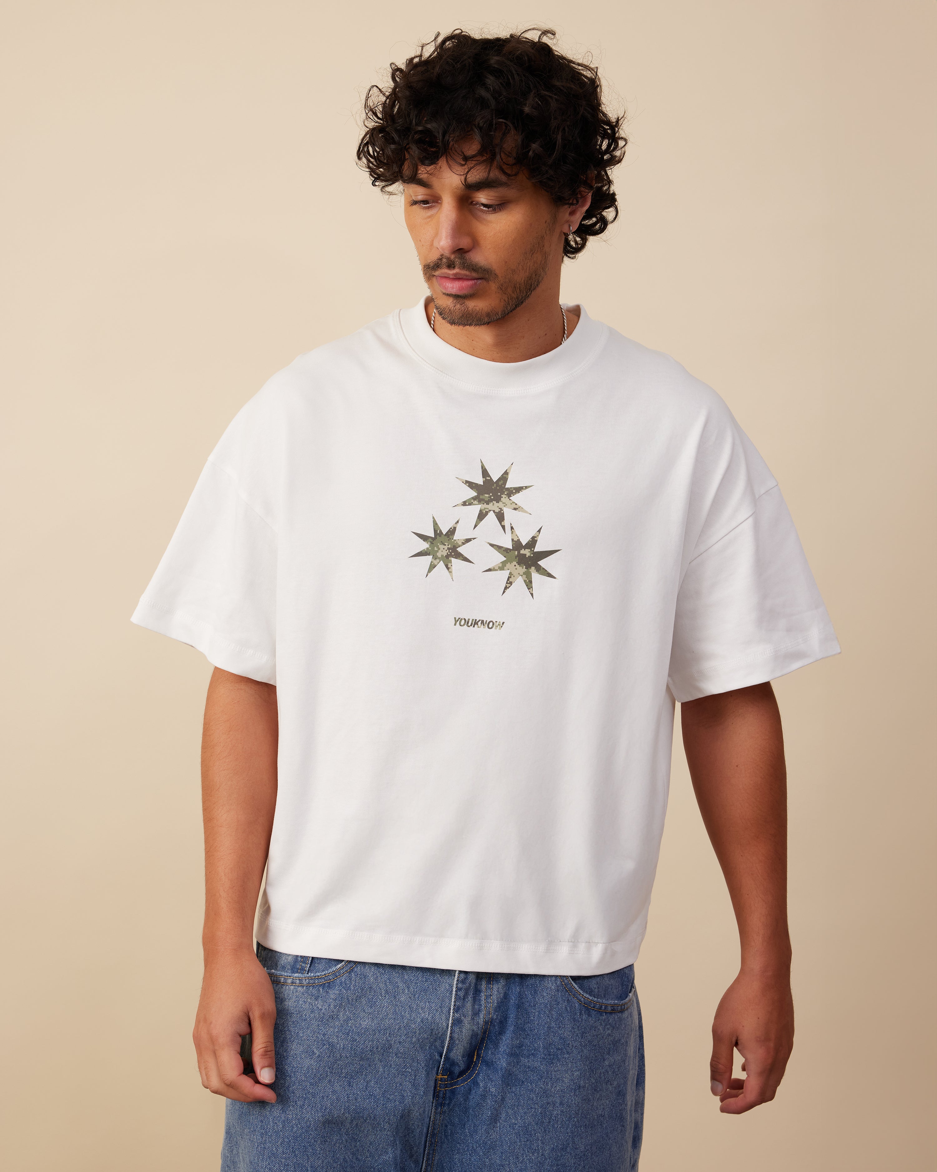 Star Box Tee | White