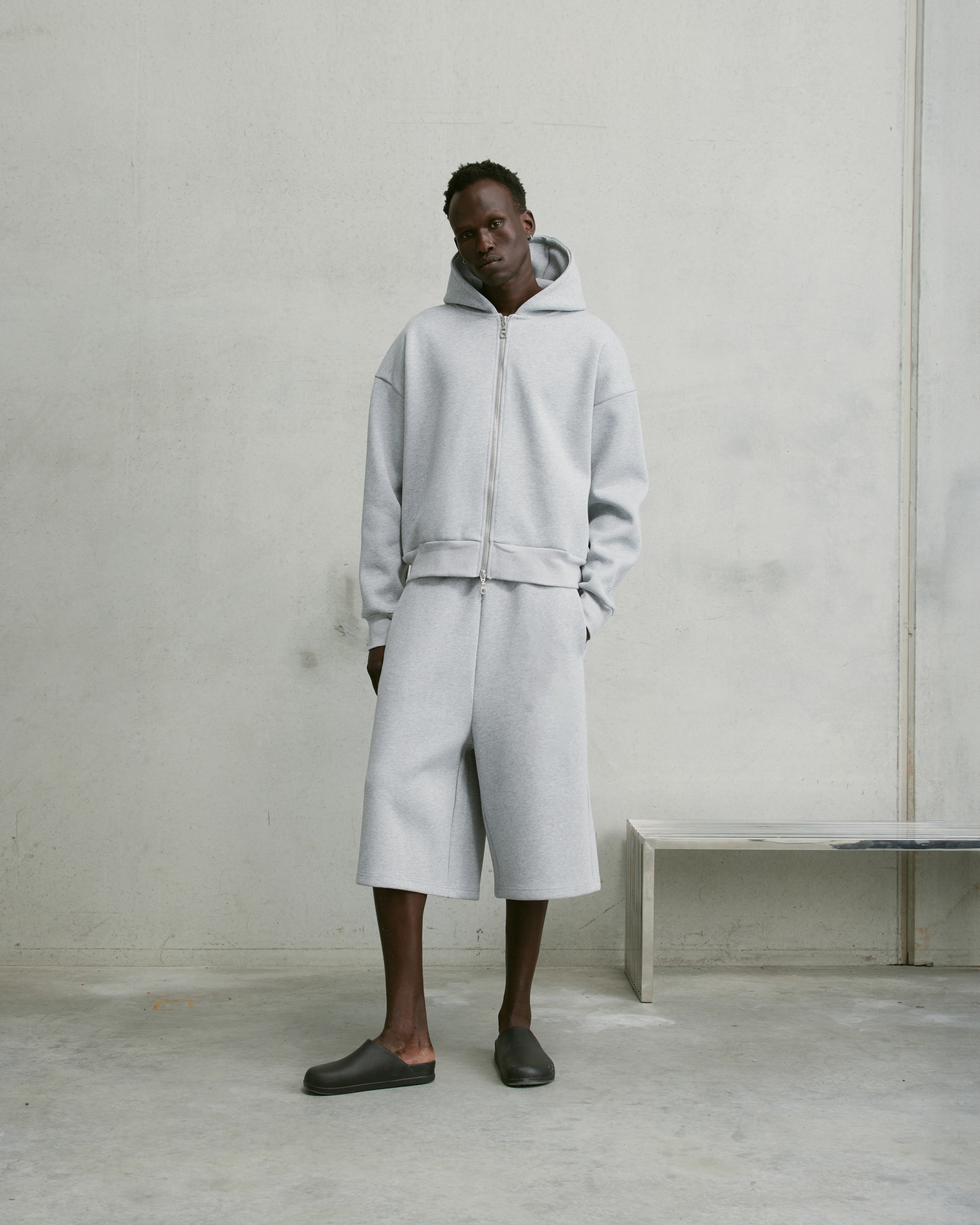 Nothing Zip Up Hoodie 2.0 | Asphalt Marle