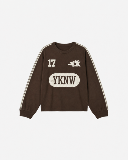 Kids Racing LS tee | Washed Brown