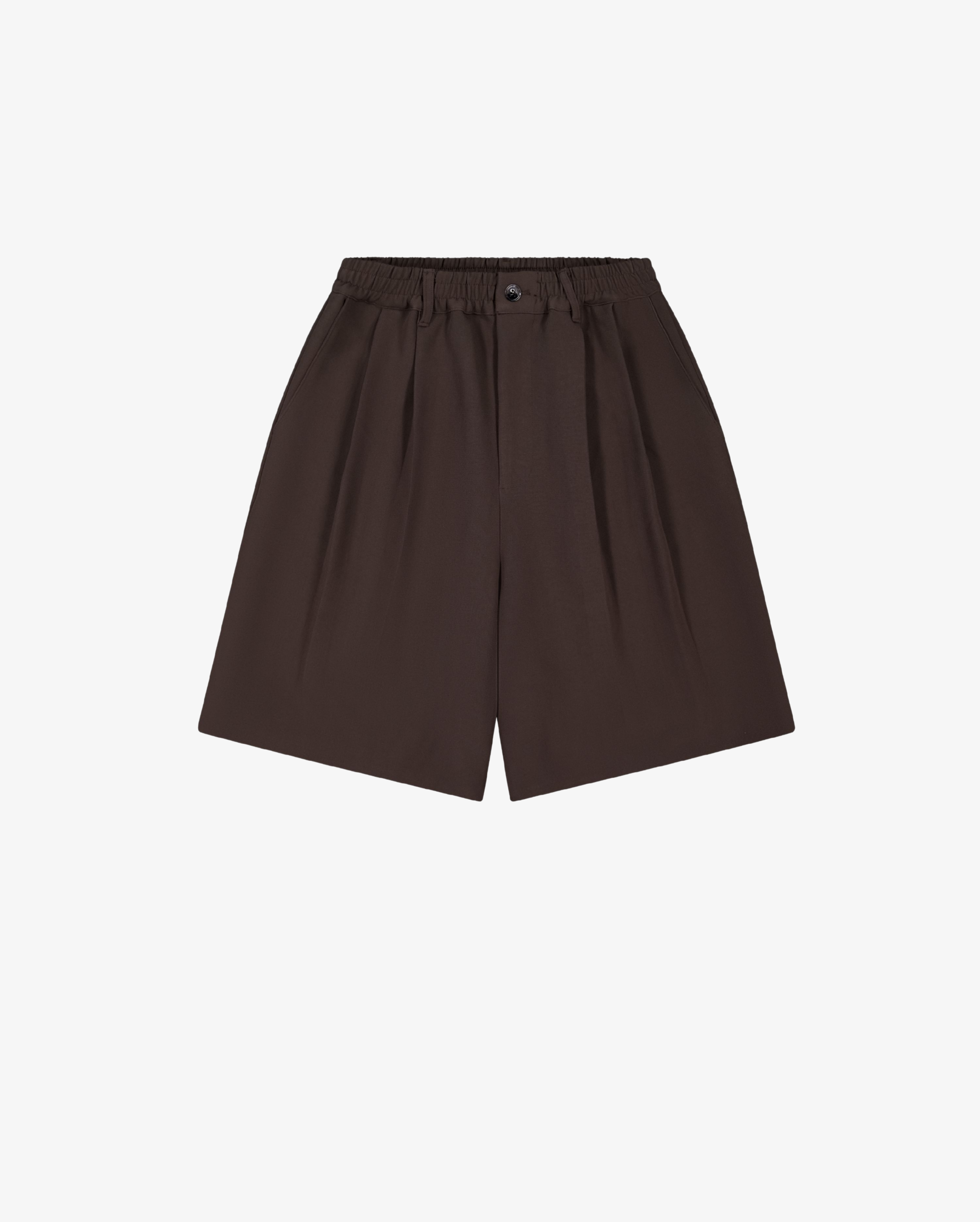 Nothing Pleated Shorts | Hazelnut