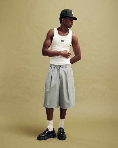 Nothing Pleated Shorts | Slate