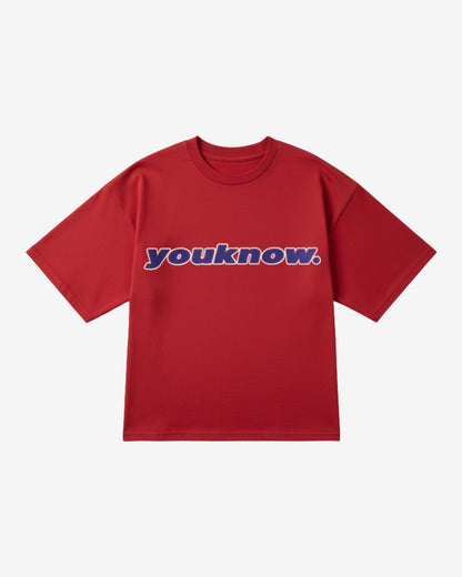 Puff Print Box Tee | Red