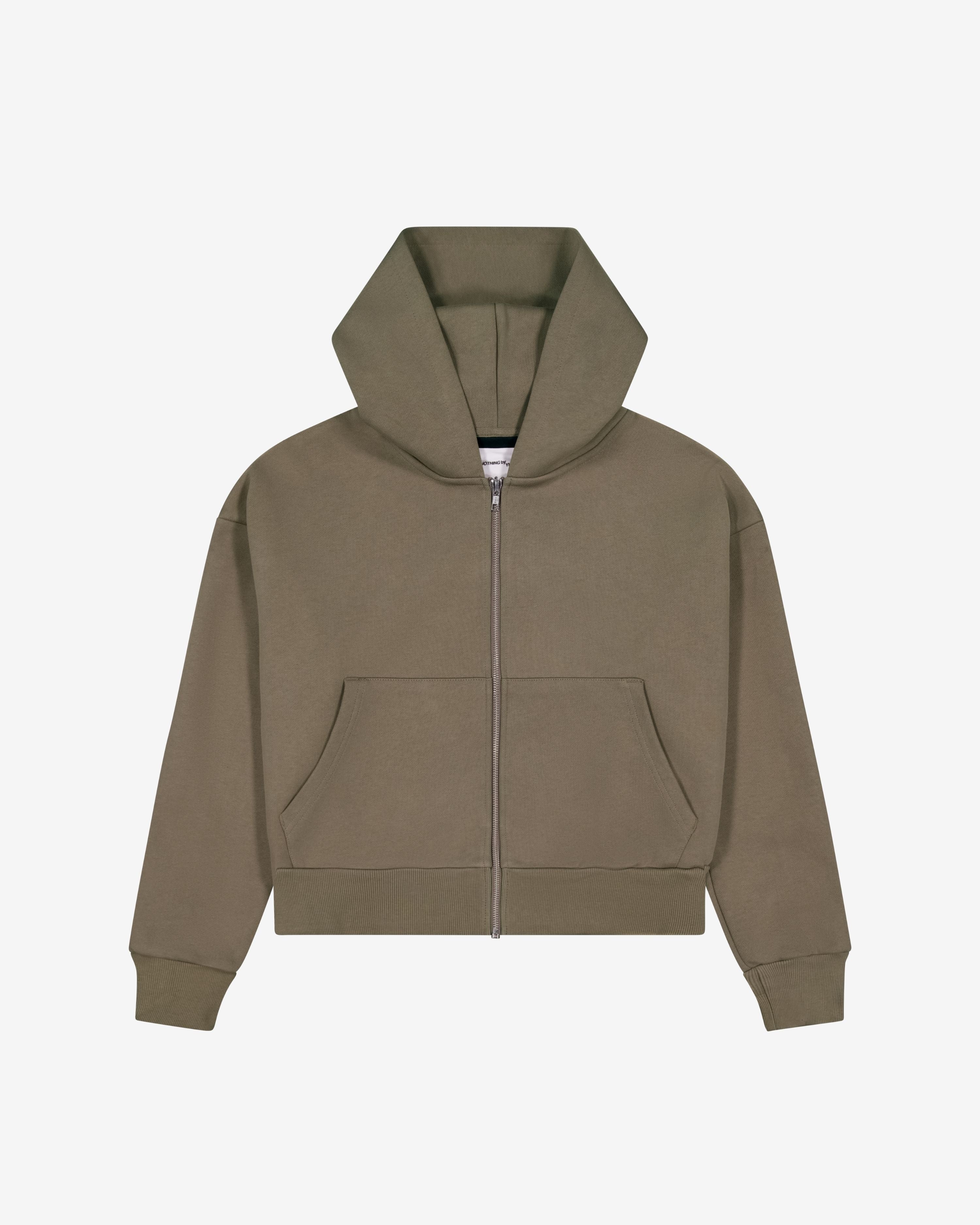 Nothing Zip Up Hoodie | Taupe