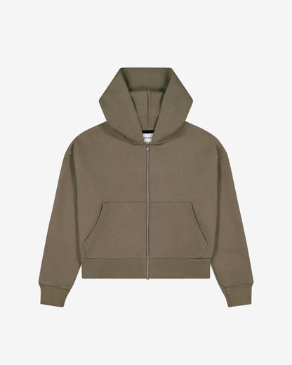 Nothing Zip Up Hoodie | Taupe