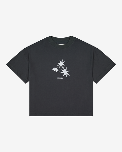 Star Box Tee | Charcoal