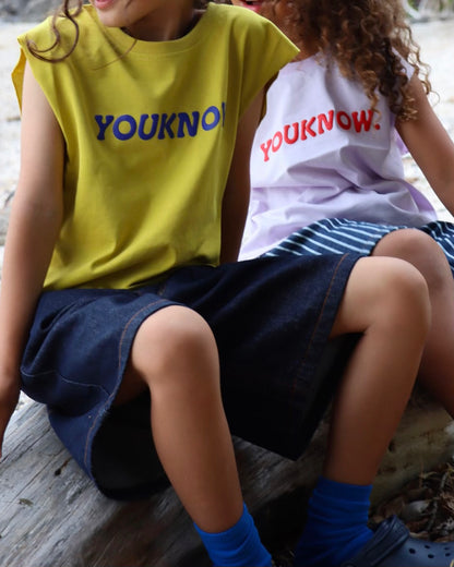 Kids Boxy Tank | MUSTARD