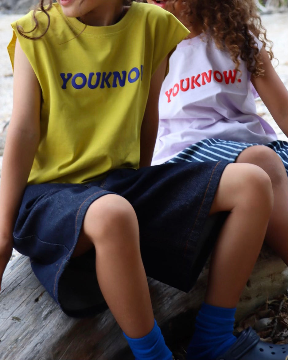 Kids Boxy Tank | MUSTARD