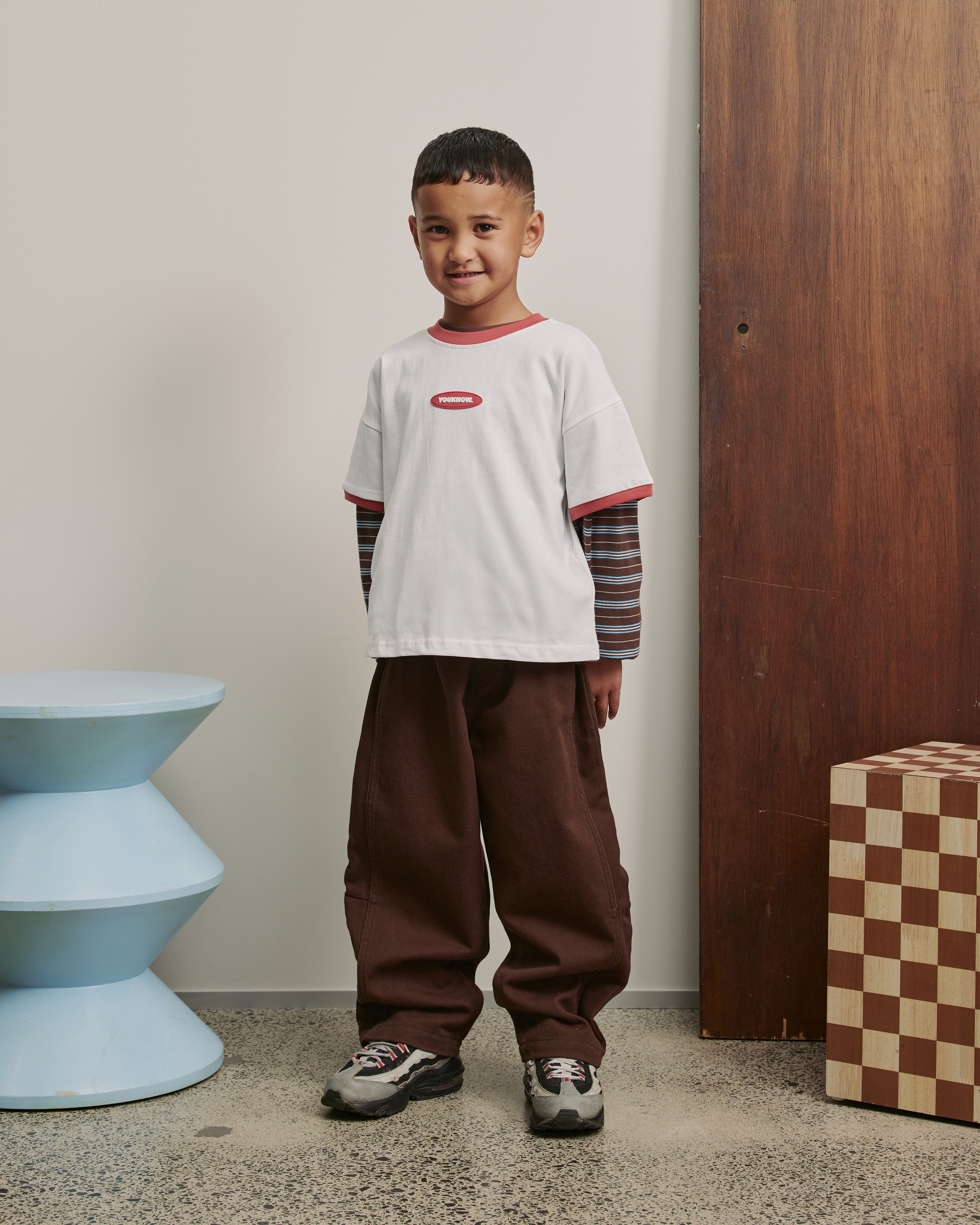 Kids Barrel Leg Jeans | Chocolate-4