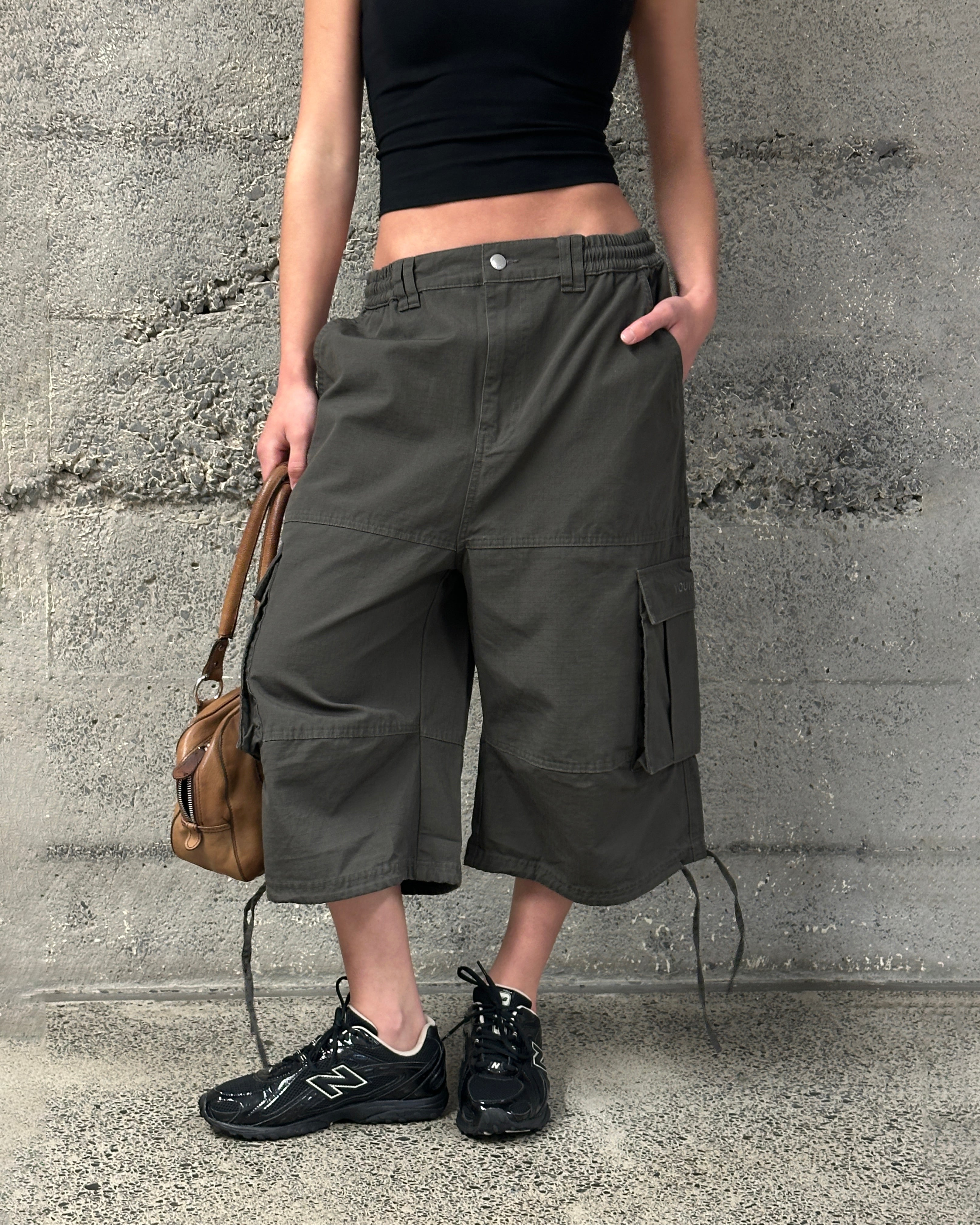 Ripstop Cargo Jorts | Umber-2