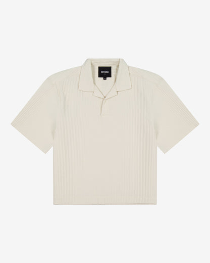 Nothing Boxy Pintuck Polo | Ecru