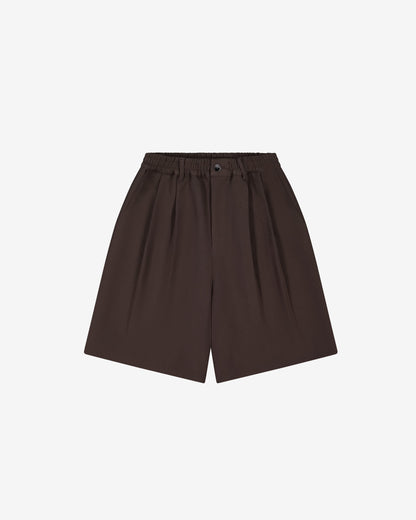 Nothing Pleated Shorts | Hazelnut