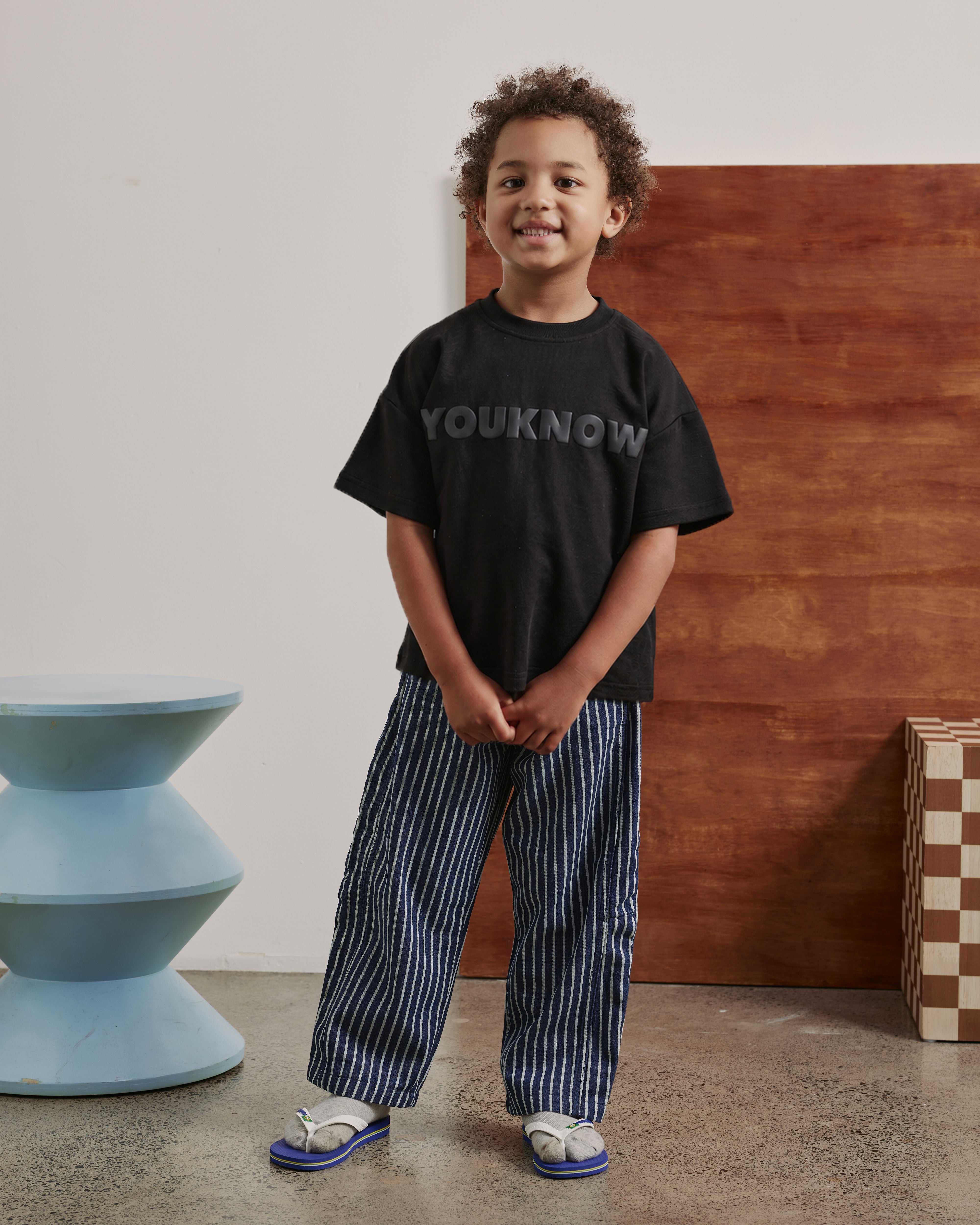 Kids Barrel Leg Jeans | Pinstripe-3