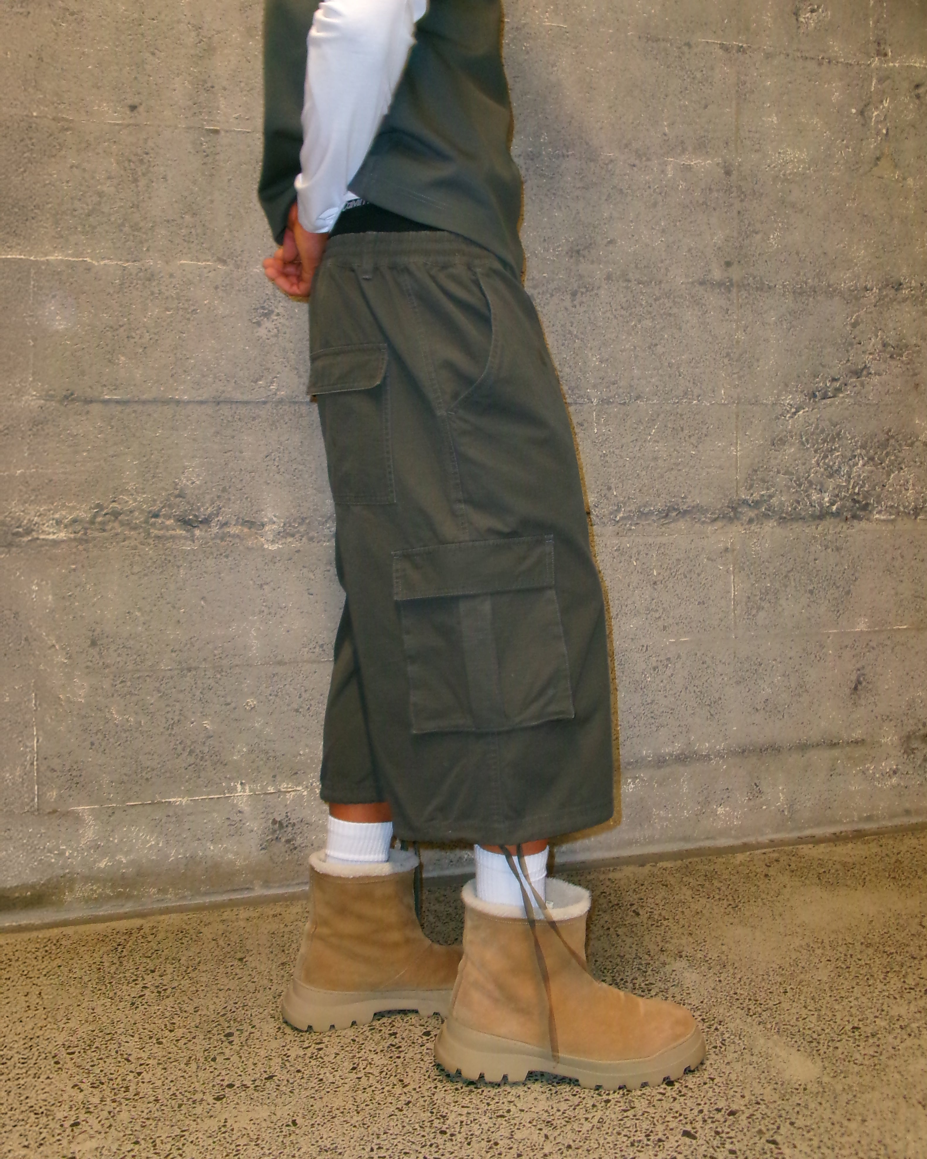 Ripstop Cargo Jorts | Umber-3