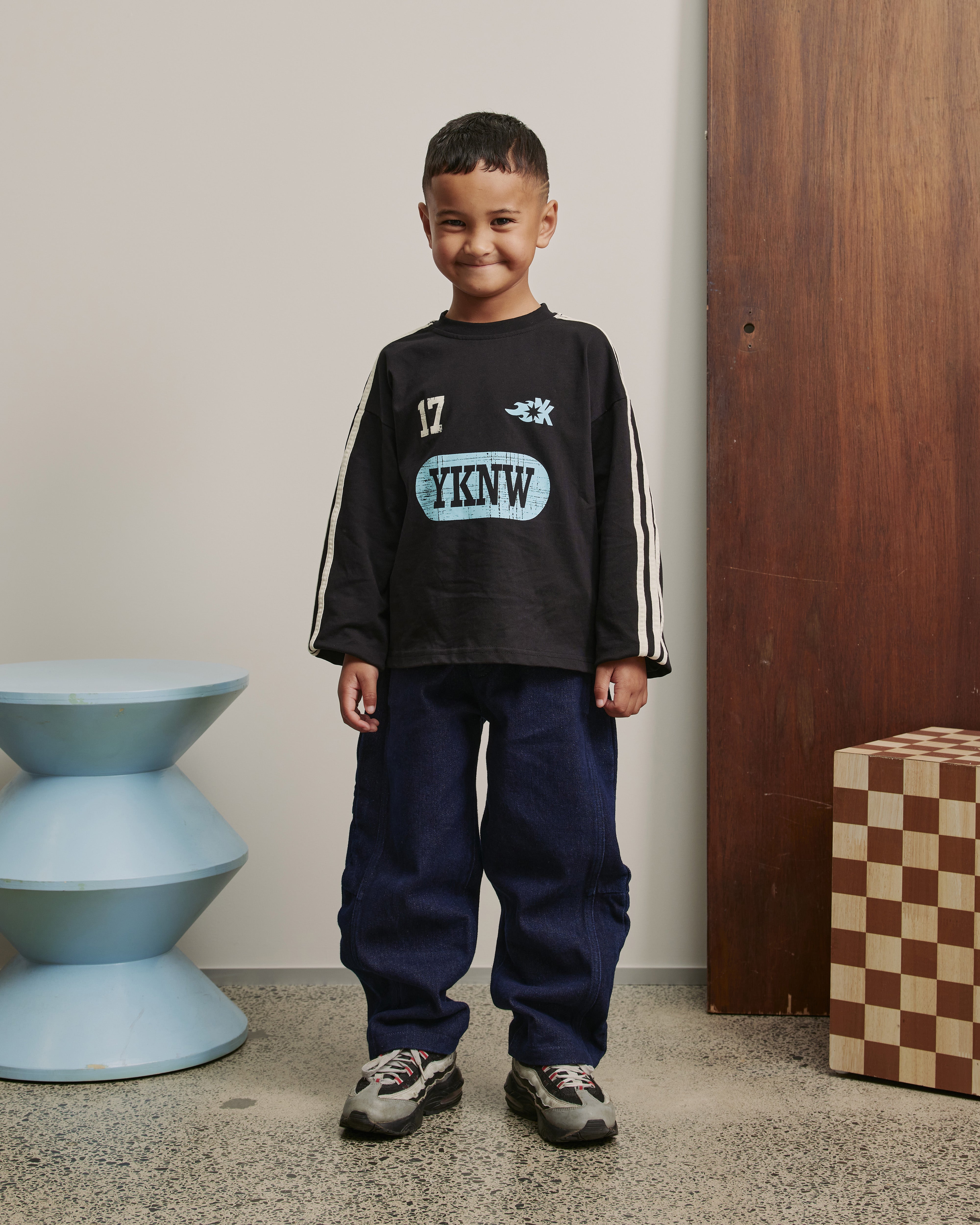 Kids Barrel Leg Jeans | Indigo Denim-4