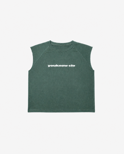 Oversized Raglan Tank | Washed Green