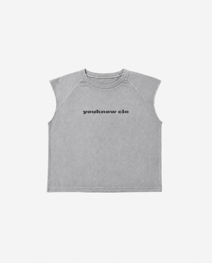Oversized Raglan Tank | Washed Grey