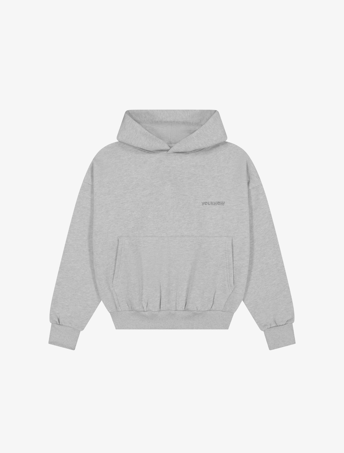 Core Essentials Box Hoodie | Heather Grey