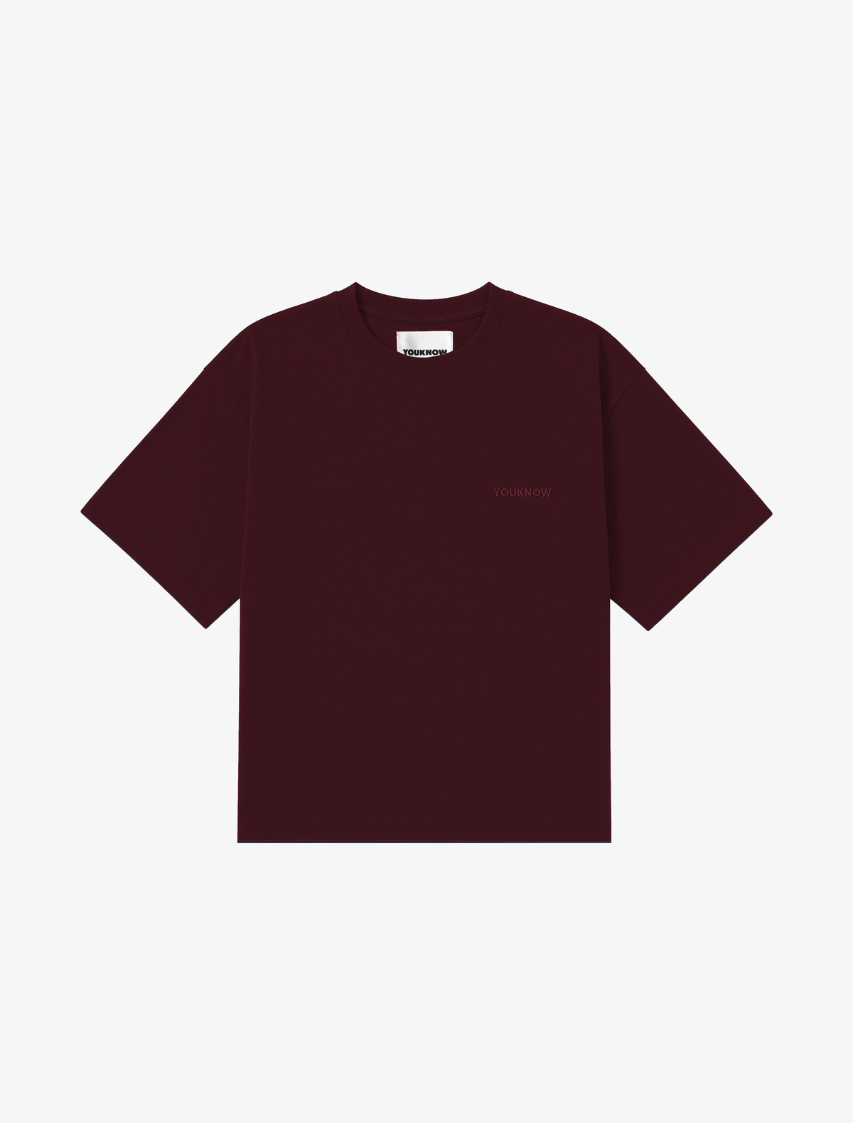 Core Essentials Box Tee | Burgundy