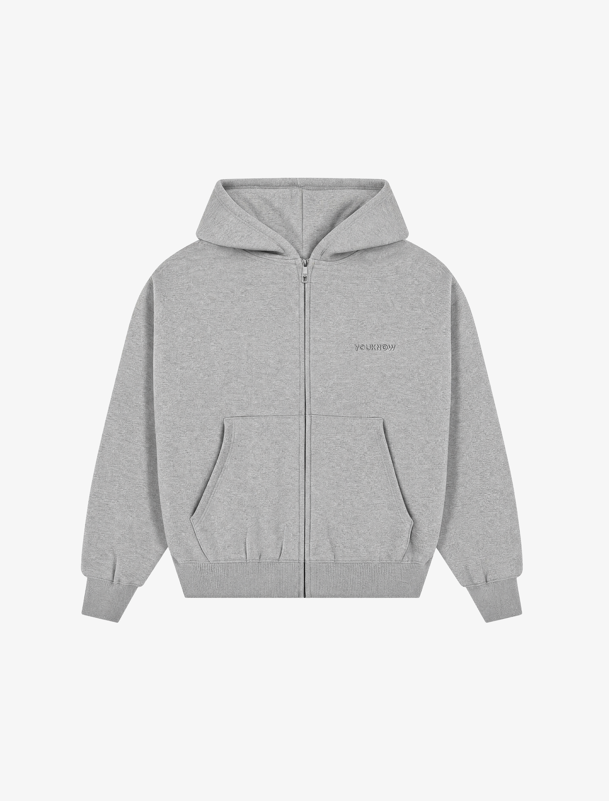 Core Essentials Zip Up Hoodie | Heather Grey
