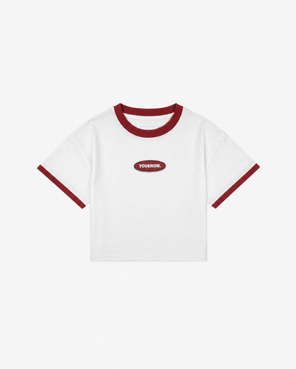 Kids Ringer Box Tee | White