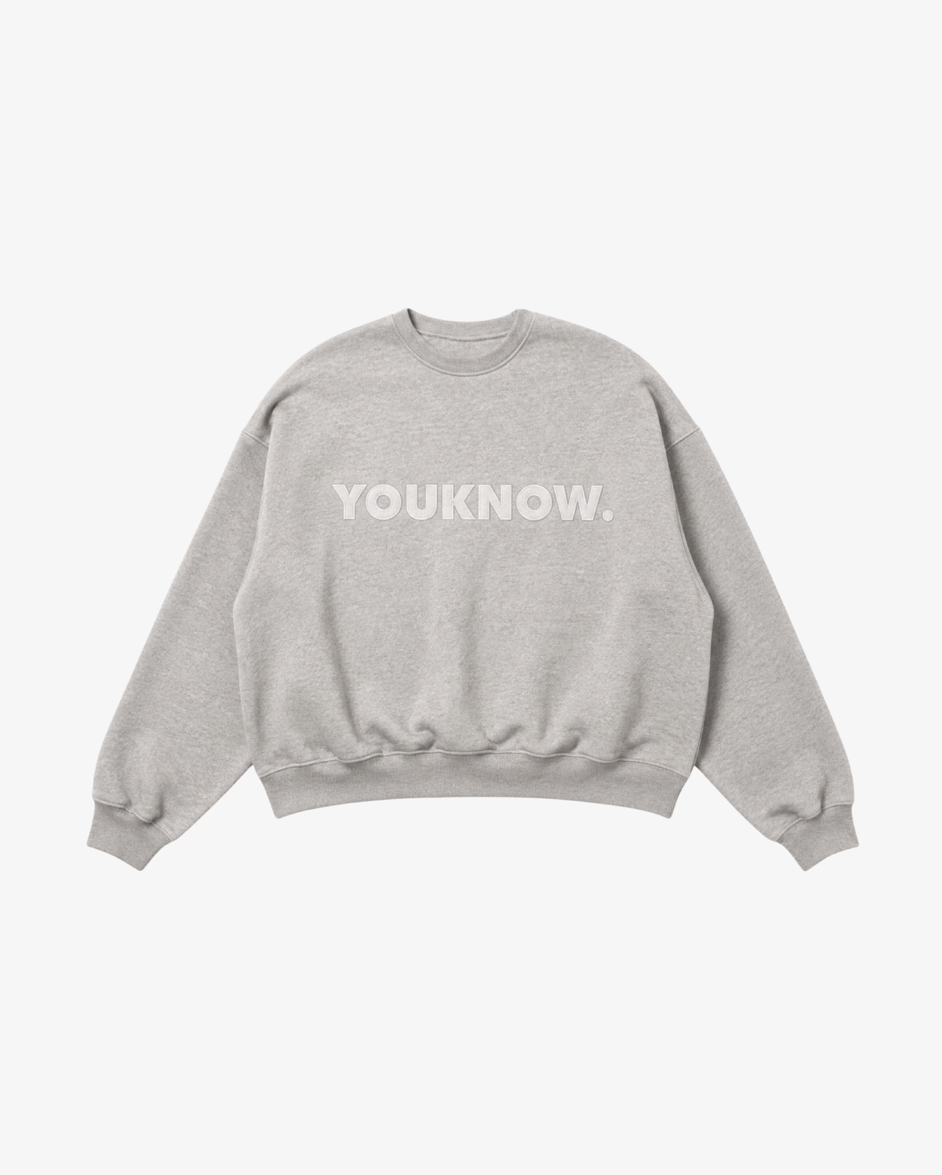 Applique Block Crew | GREY MARLE