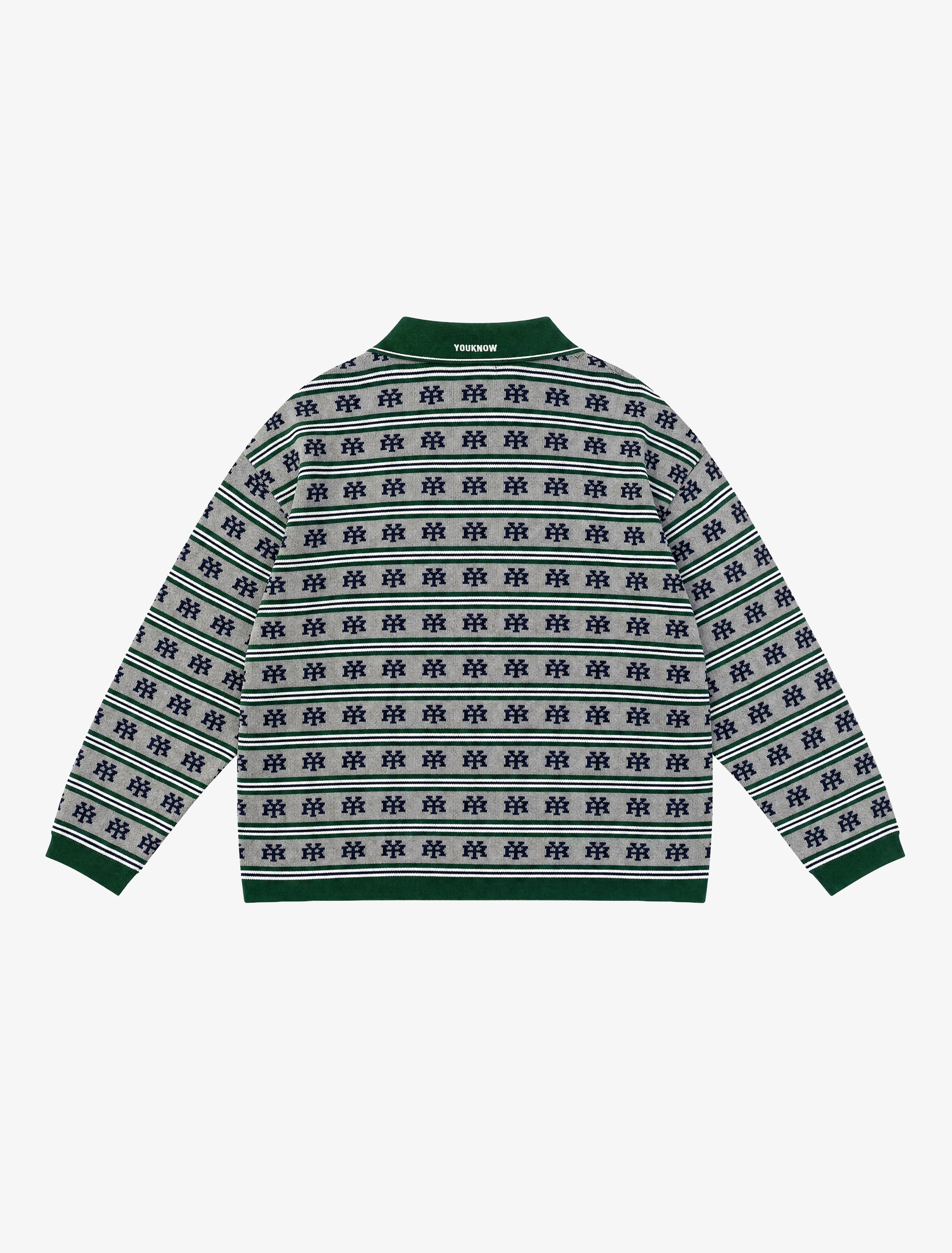 Heritage Knit Polo Sweater | Grey