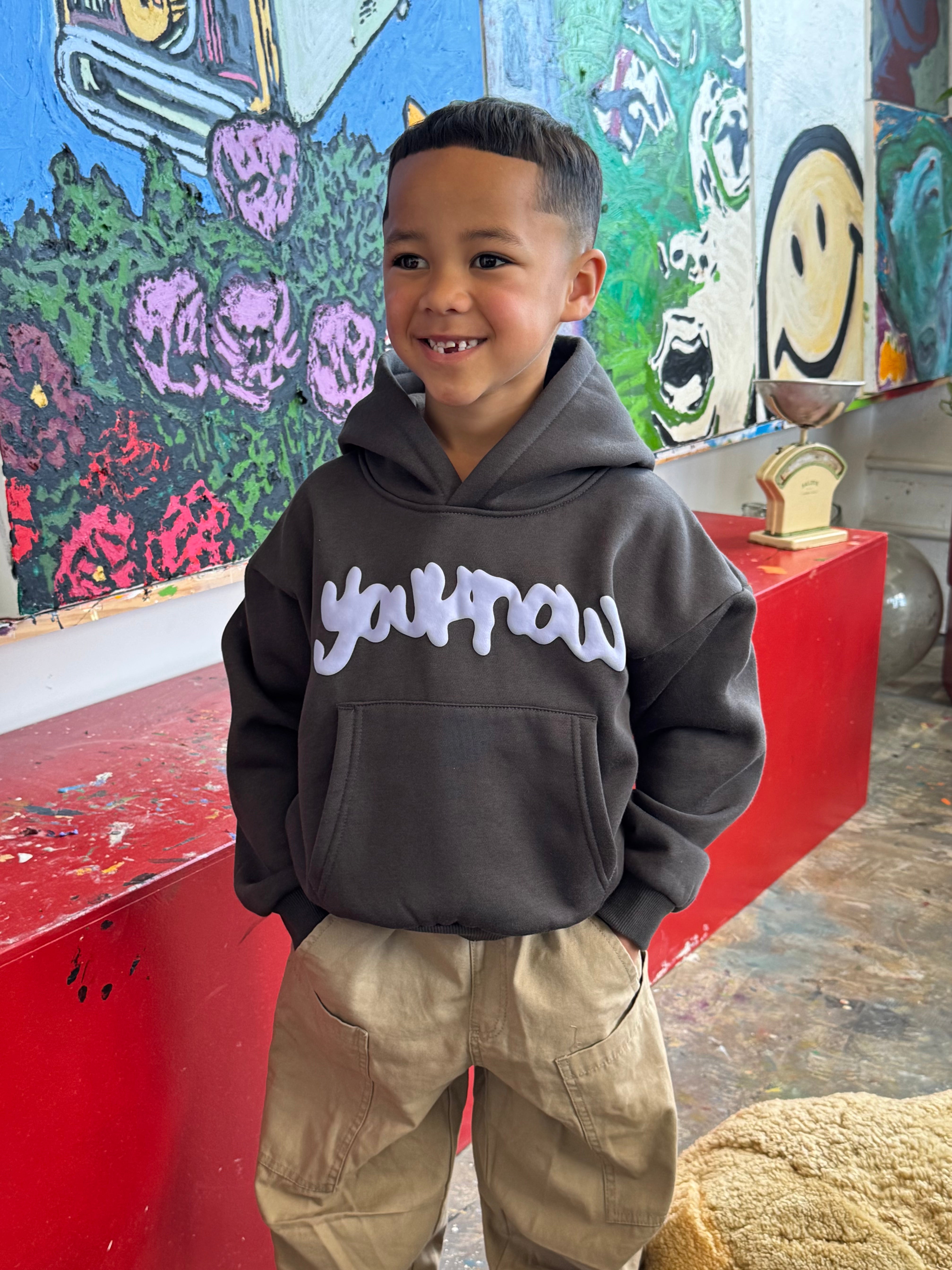 Kids Sunny Hoodie | Charcoal