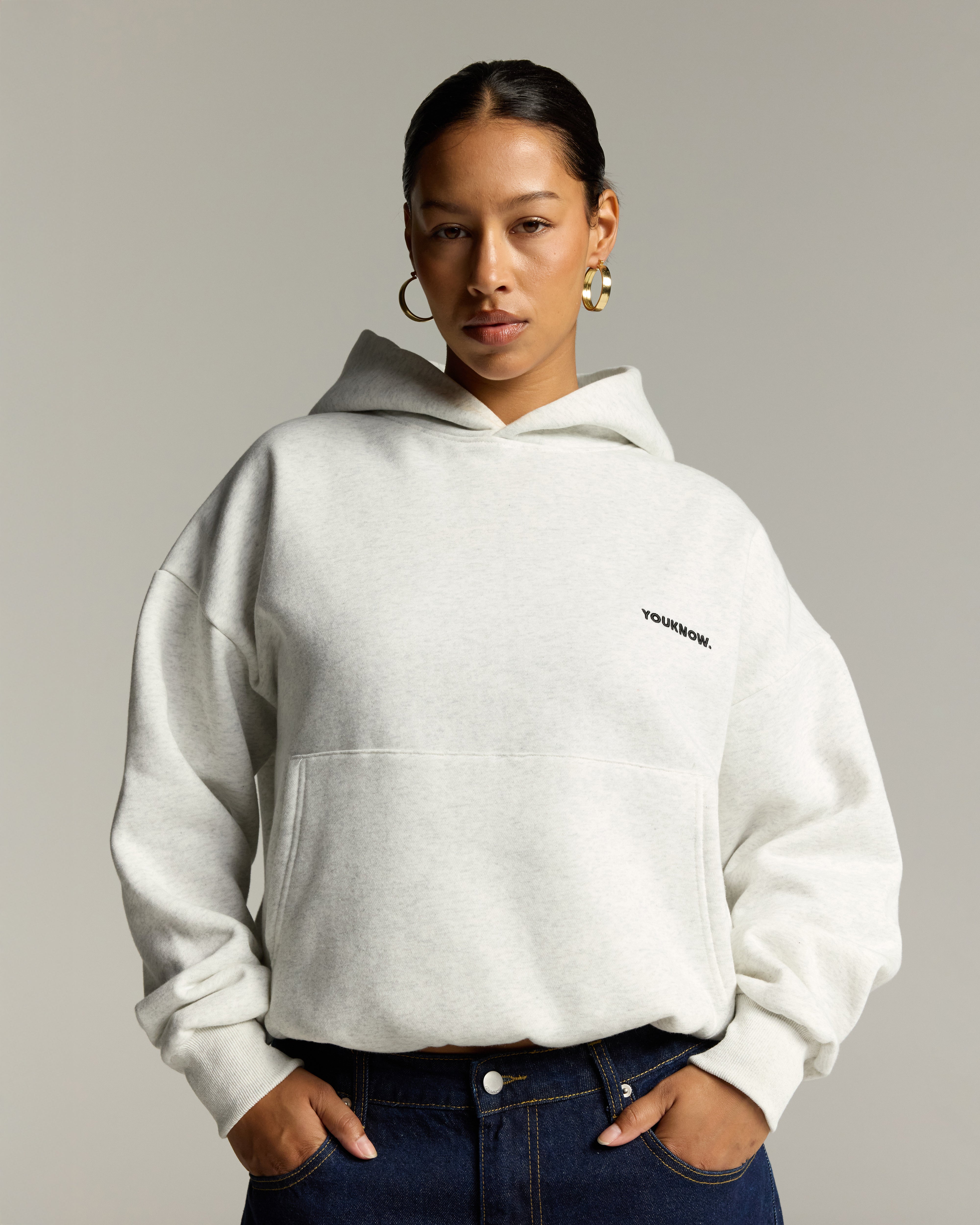 Core Box Hoodie | White Marle