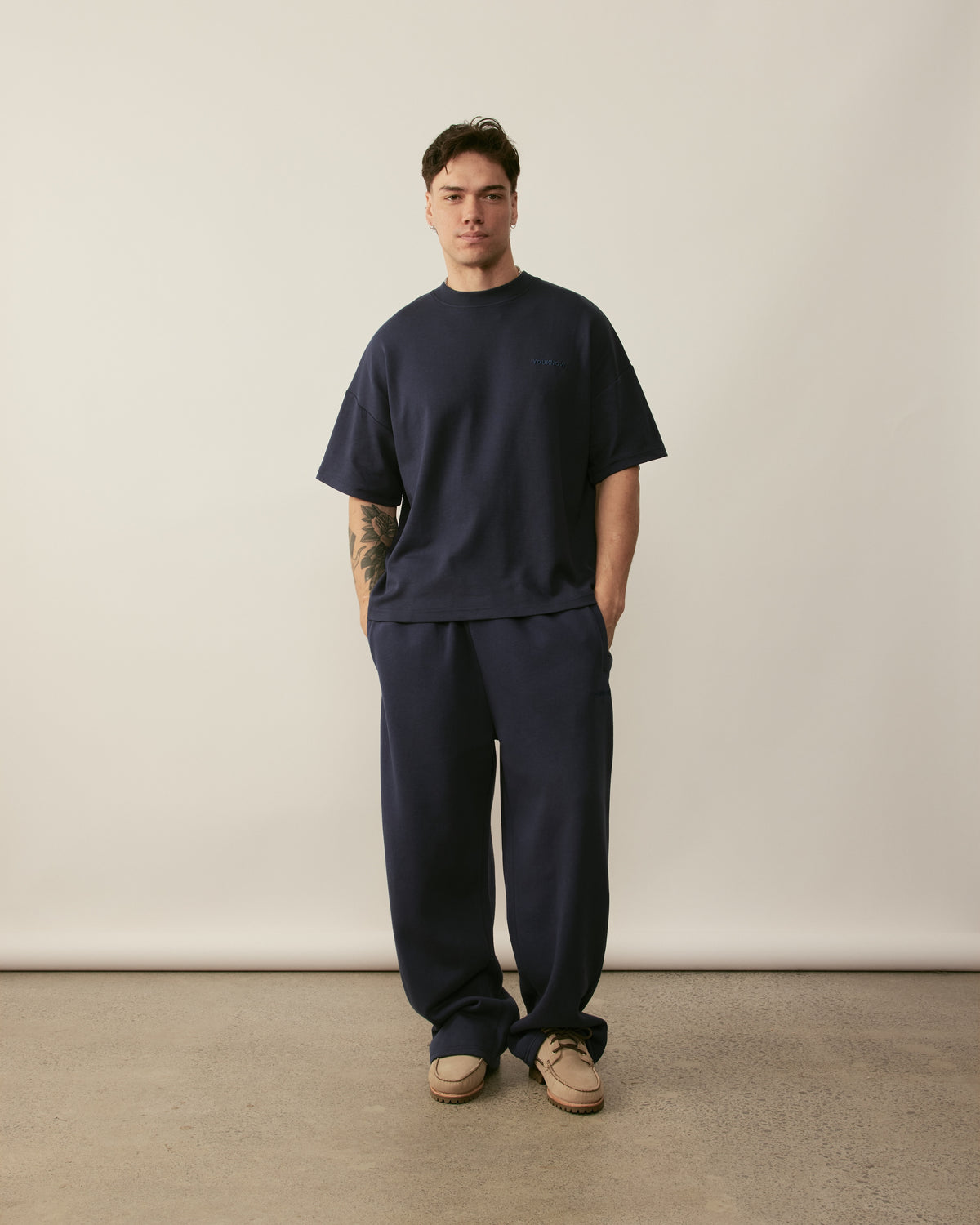 Core Essentials Box Tee | Navy