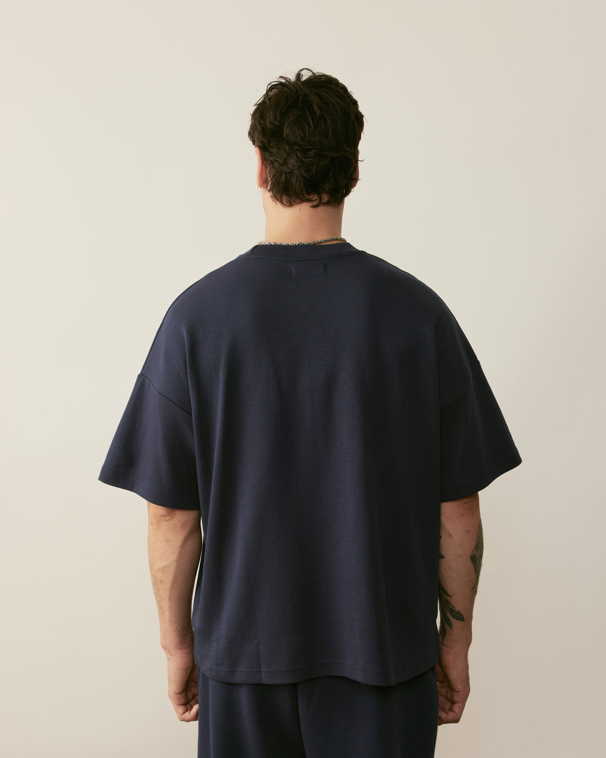 Core Essentials Box Tee | Navy-4