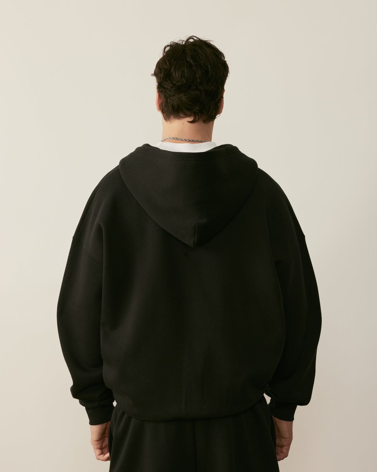 Core Essentials Zip Up Hoodie | Black-5