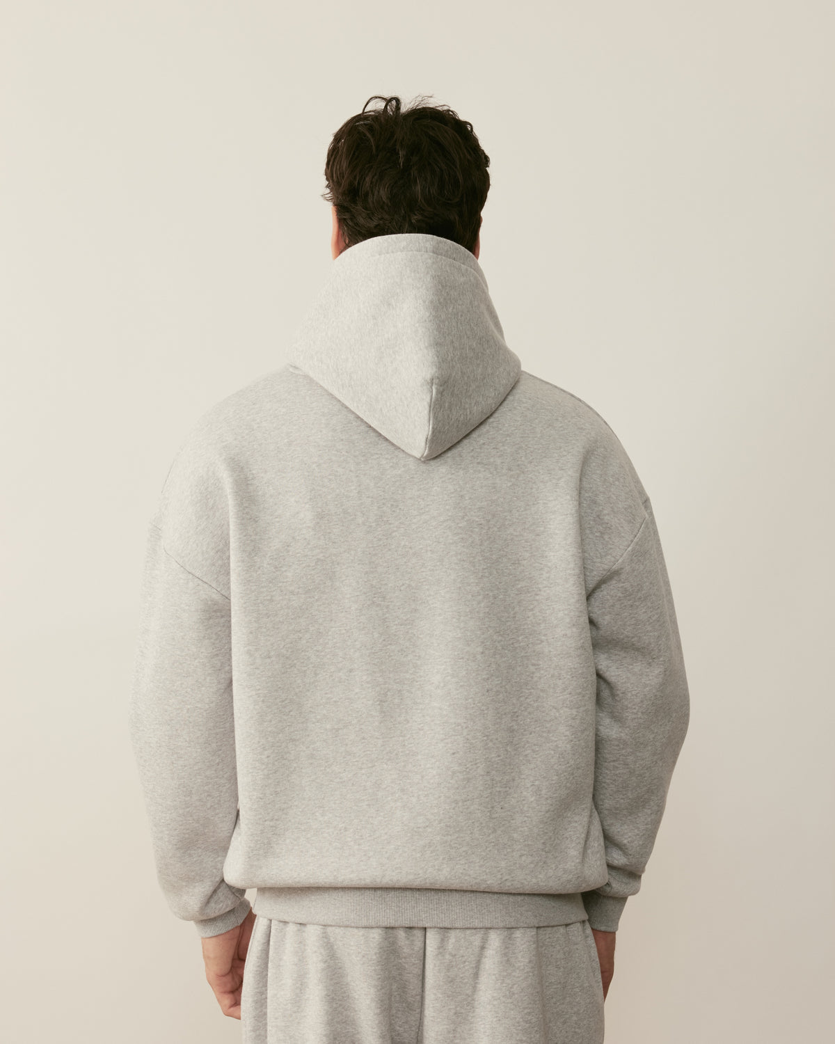 Core Essentials Relaxed Hoodie | Heather Grey-4