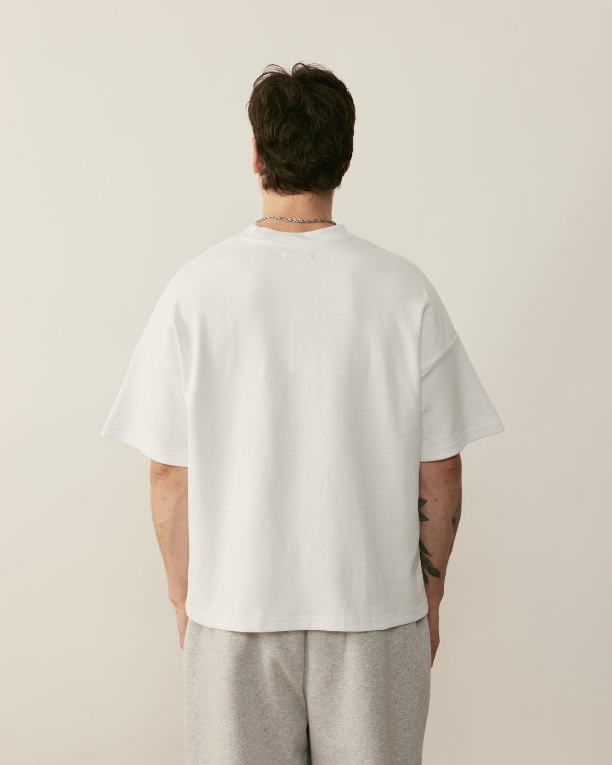 Core Essentials Box Tee | White-4