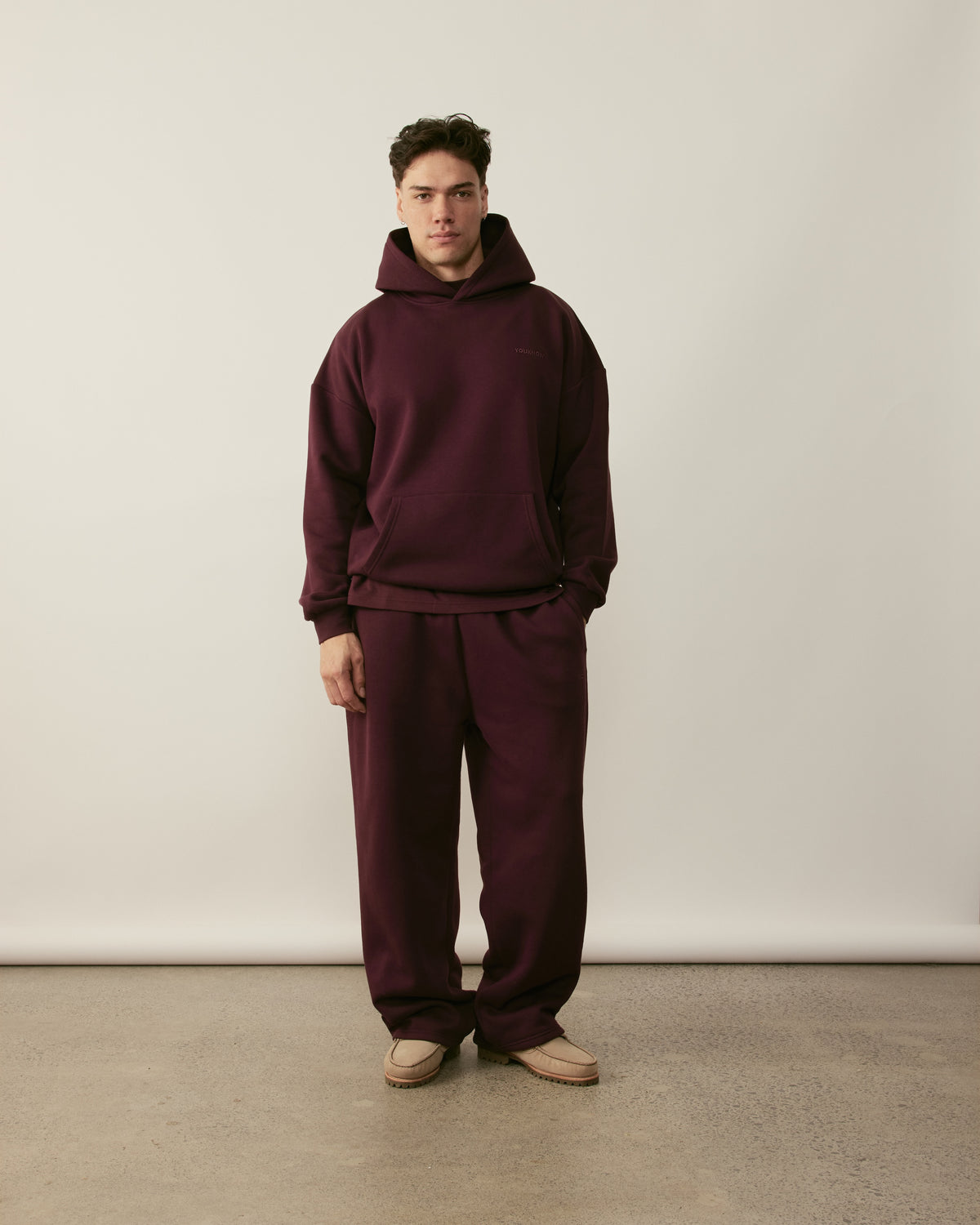 Core Essentials Wide Leg Pants | Burgundy
