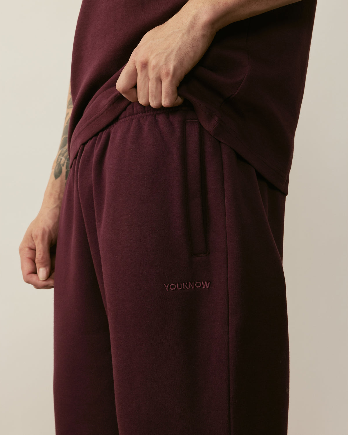 Core Essentials Wide Leg Pants | Burgundy-4