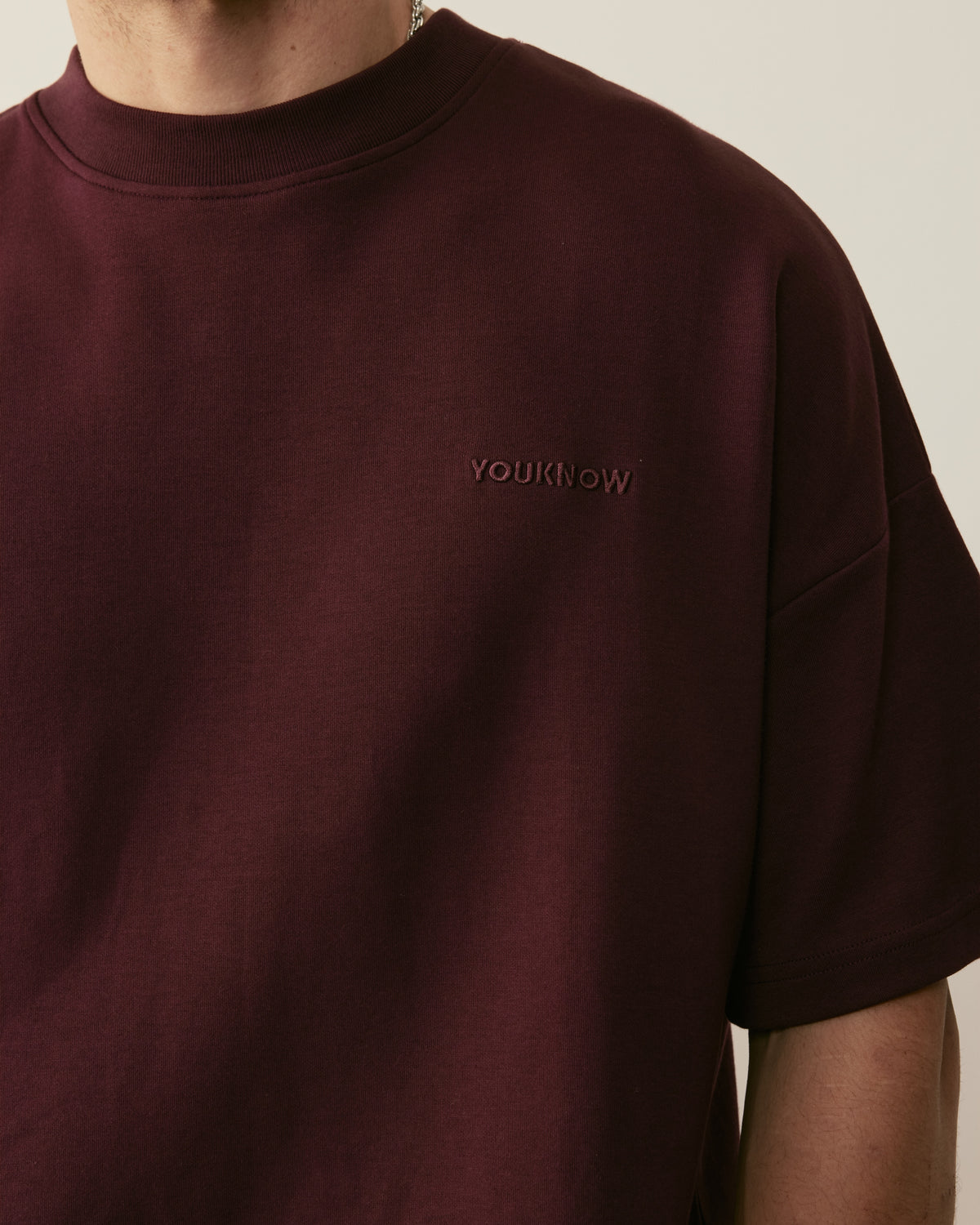 Core Essentials Box Tee | Burgundy-4