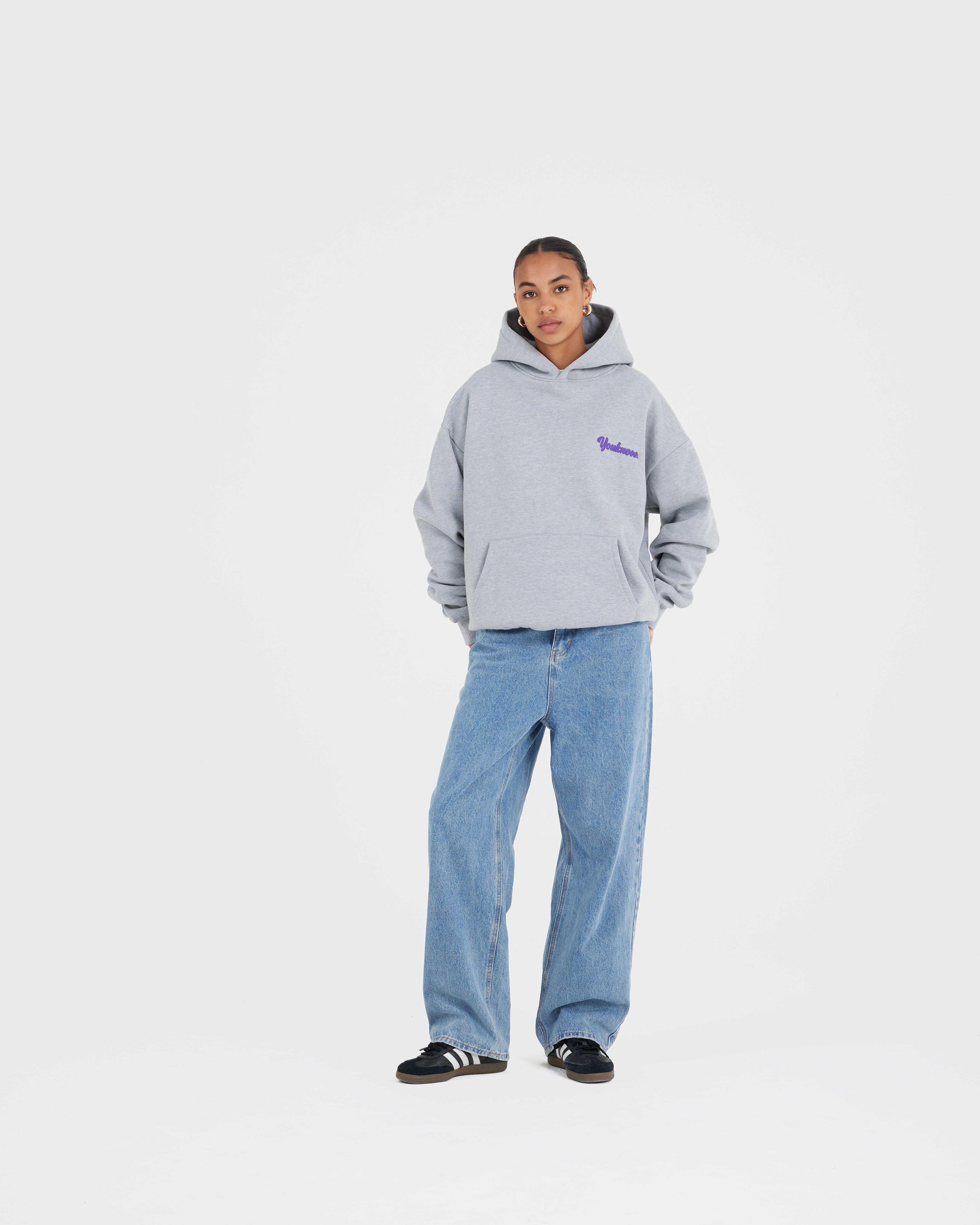 Circle Hoodie | Speckled Grey