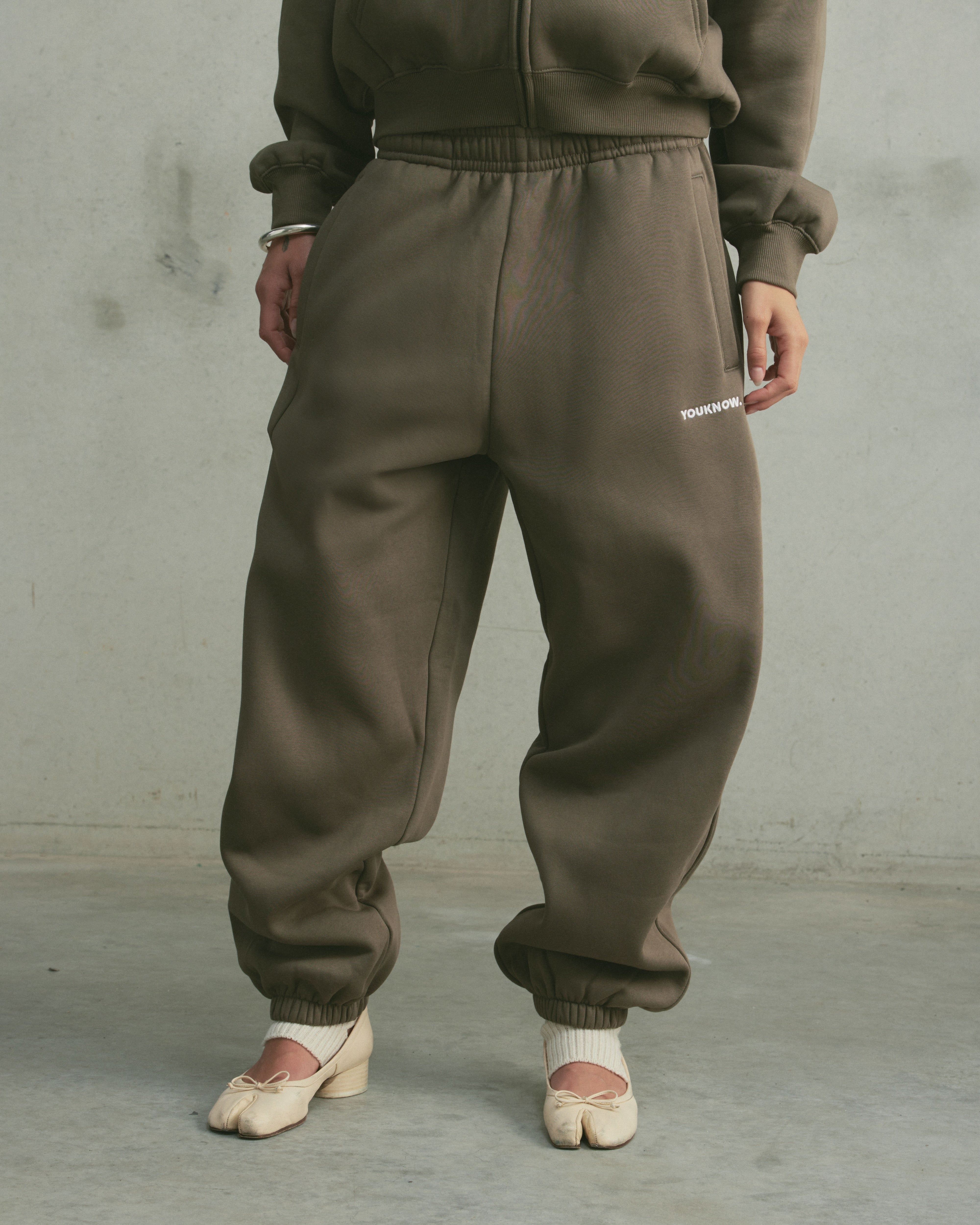 Core Cuffed Sweatpants | Seaweed-5