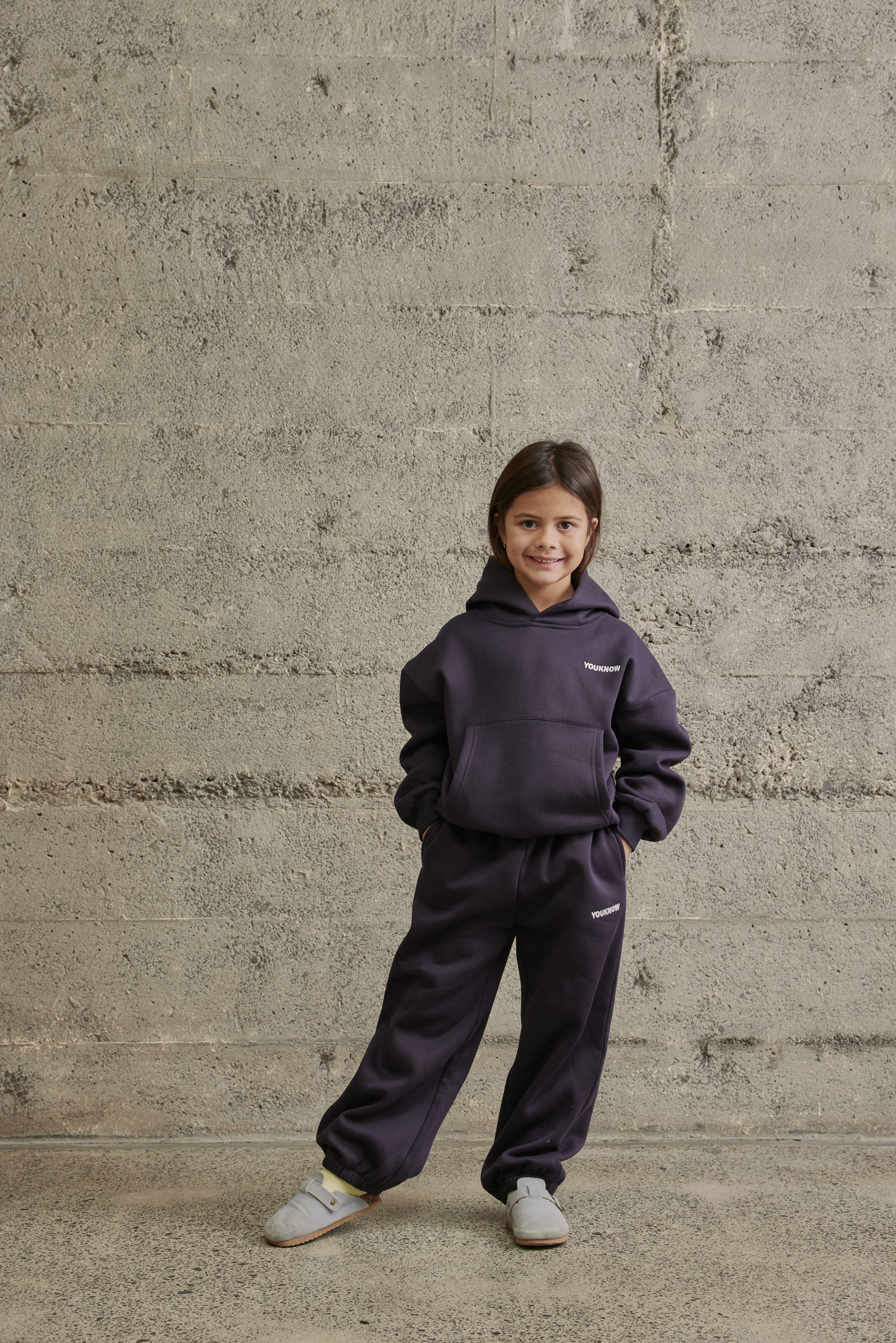 Kids Core Cuffed Sweatpants | Navy