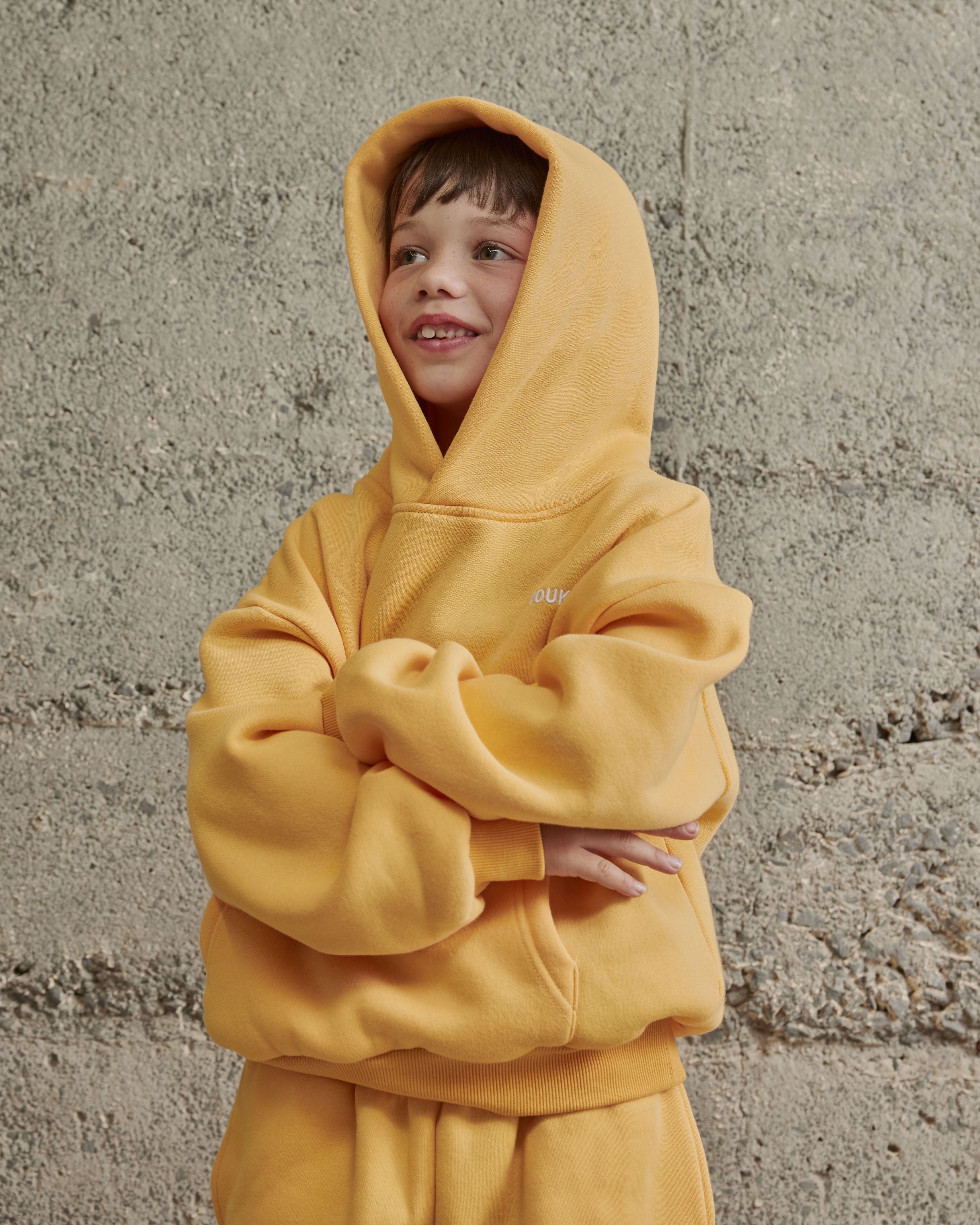 Kids Core Box Hoodie | Banana-3