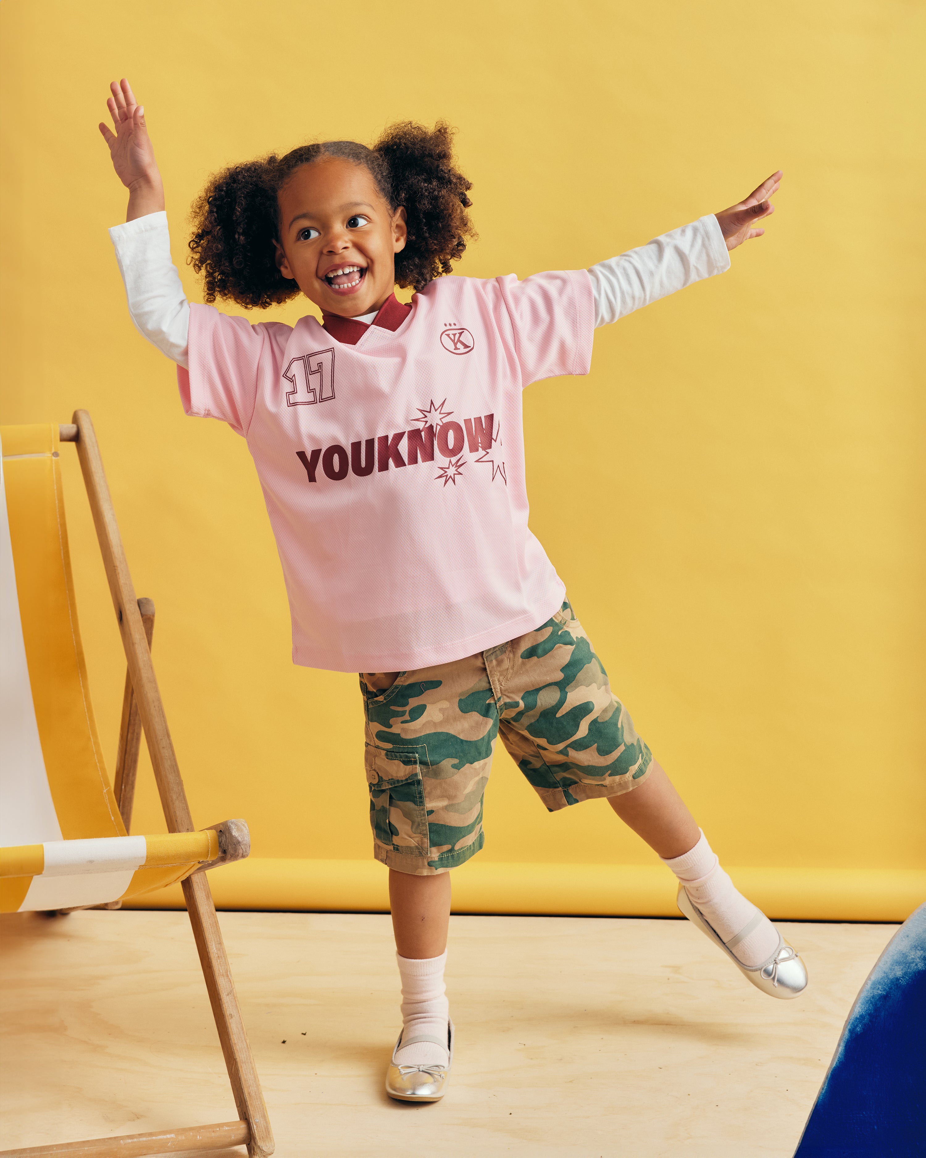 Kids Football Top | Pink